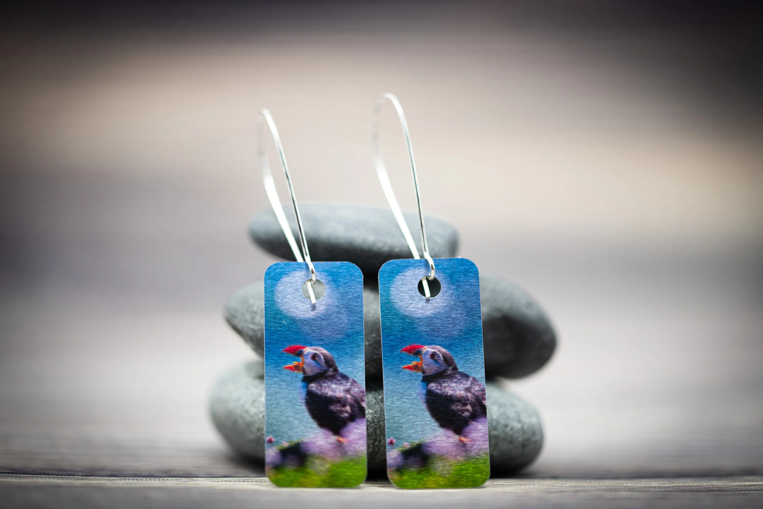 Puffin Aluminium Dangle Earring