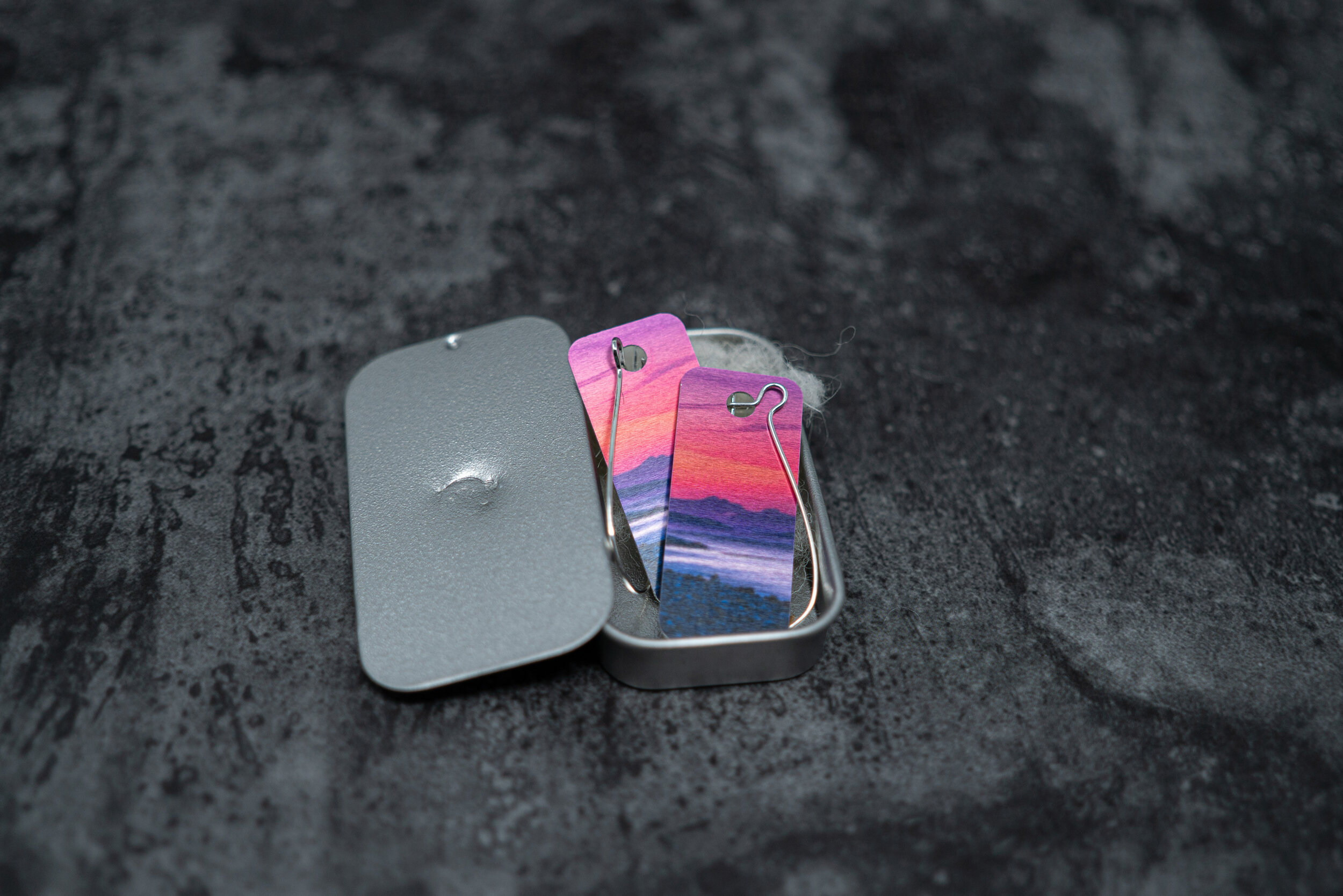 Sunsetphotographyearringstin