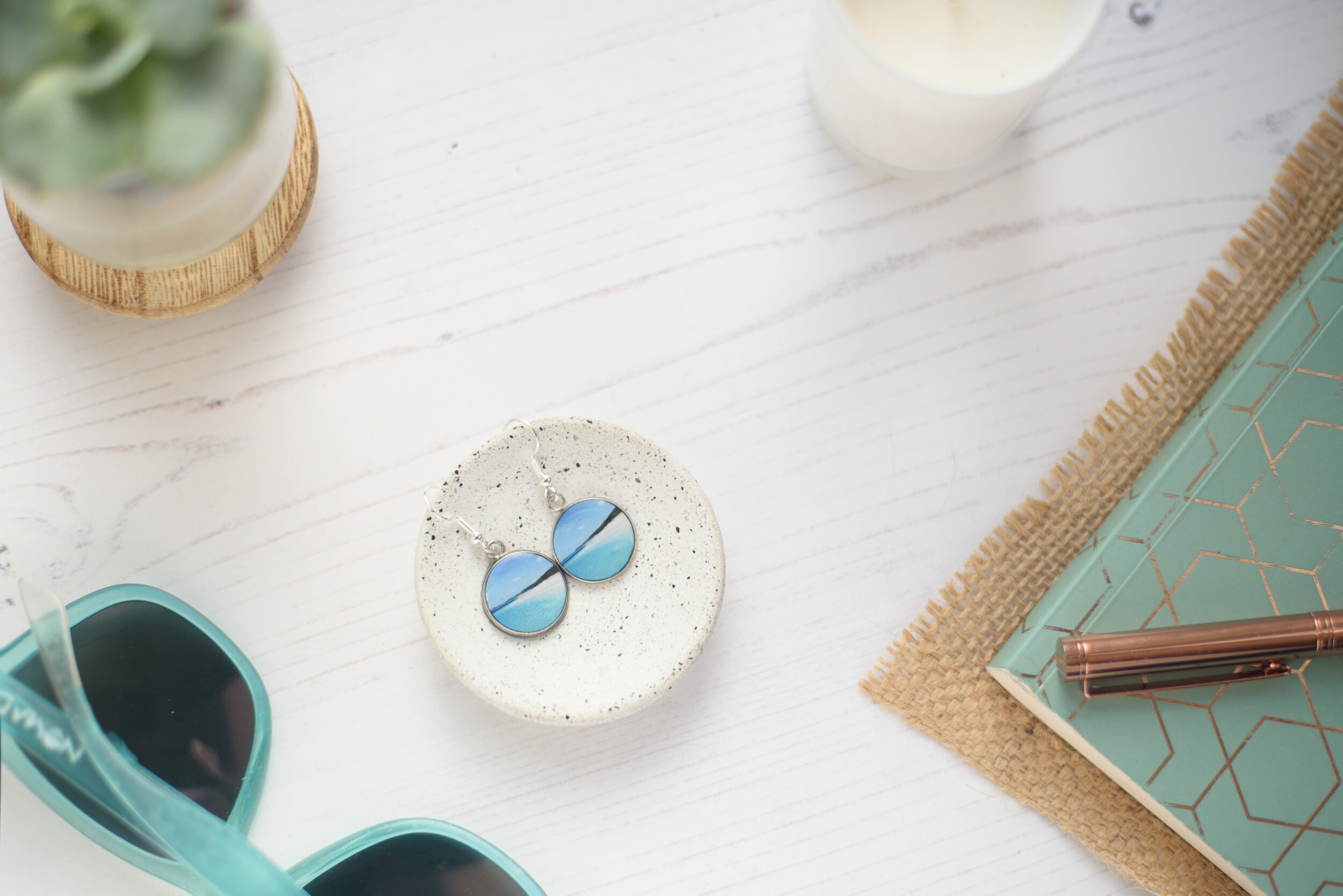 Beach dangle earrings