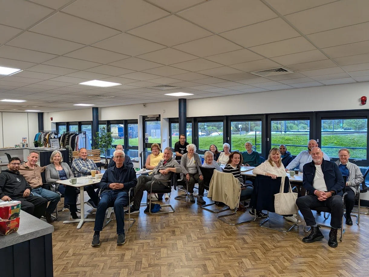 Volunteers gathered in the King's Way Centre