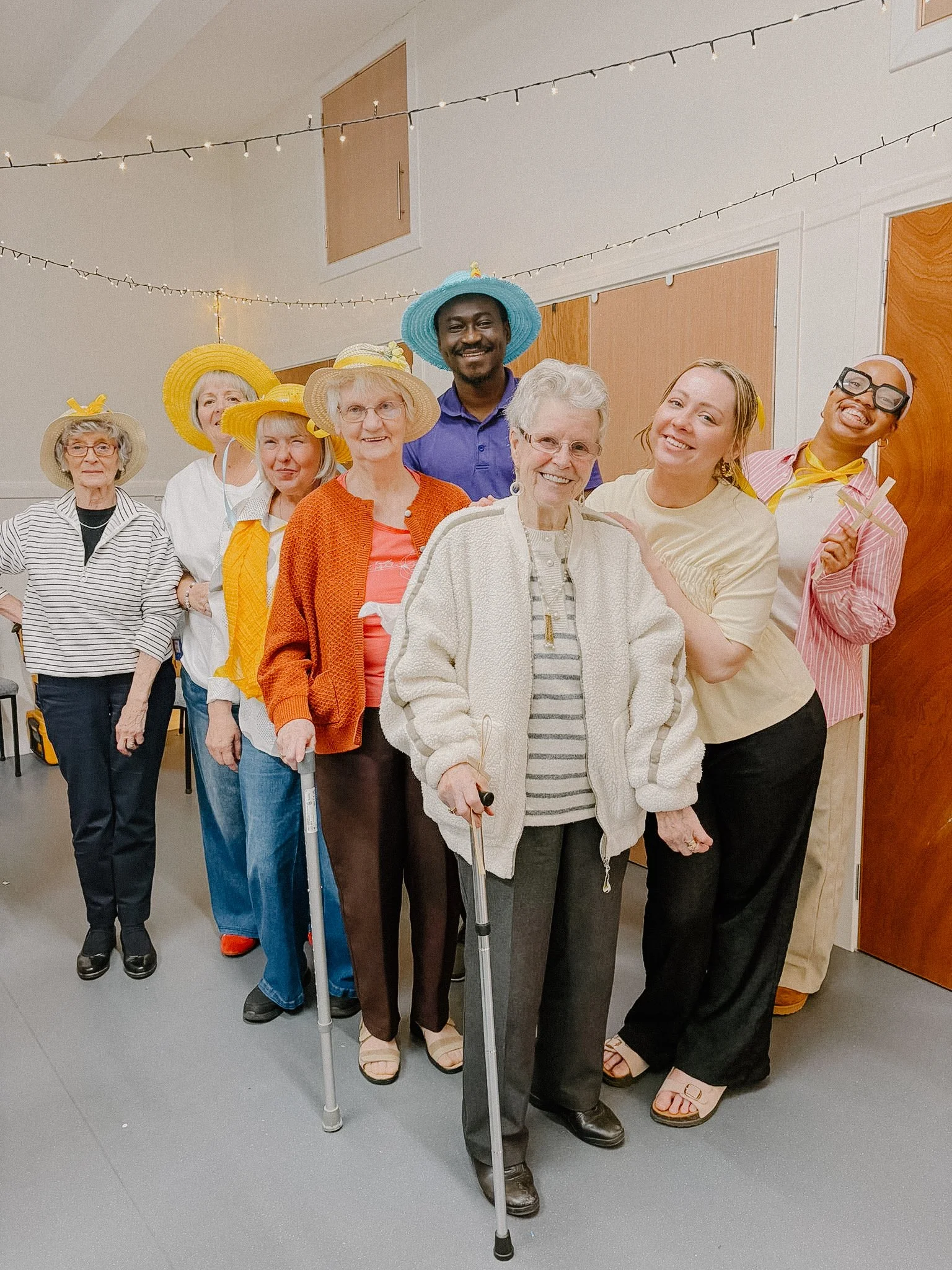 Our Seniors group wearing their Easter Bonnet hats