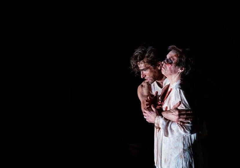  Jake Loewenthal as Edgar with E. Ashley Izard as Gloucester in KING LEAR at Quintessence Theatre Group. Photo by Linda Johnson 