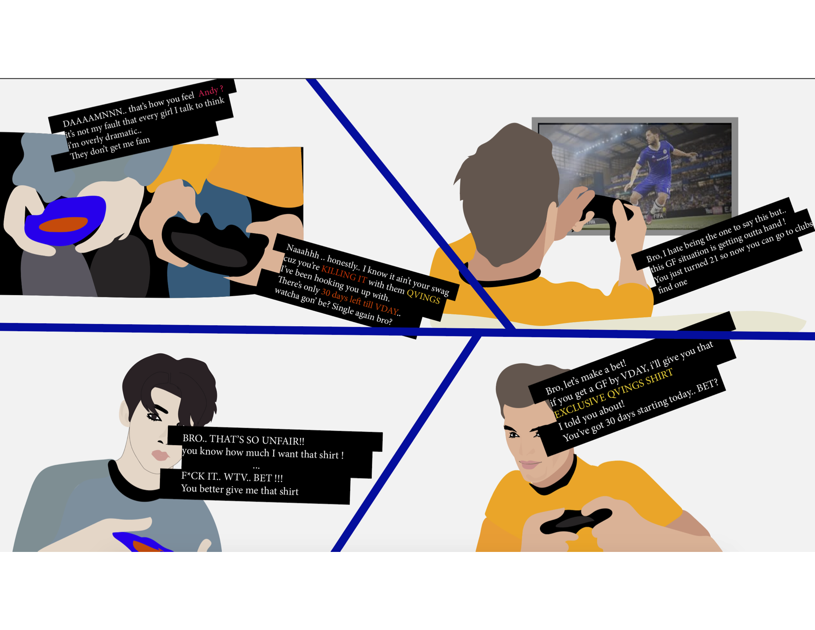 You can tell I had just started making a manga. The collage is awful. no worries, it gets better as the pages evolve