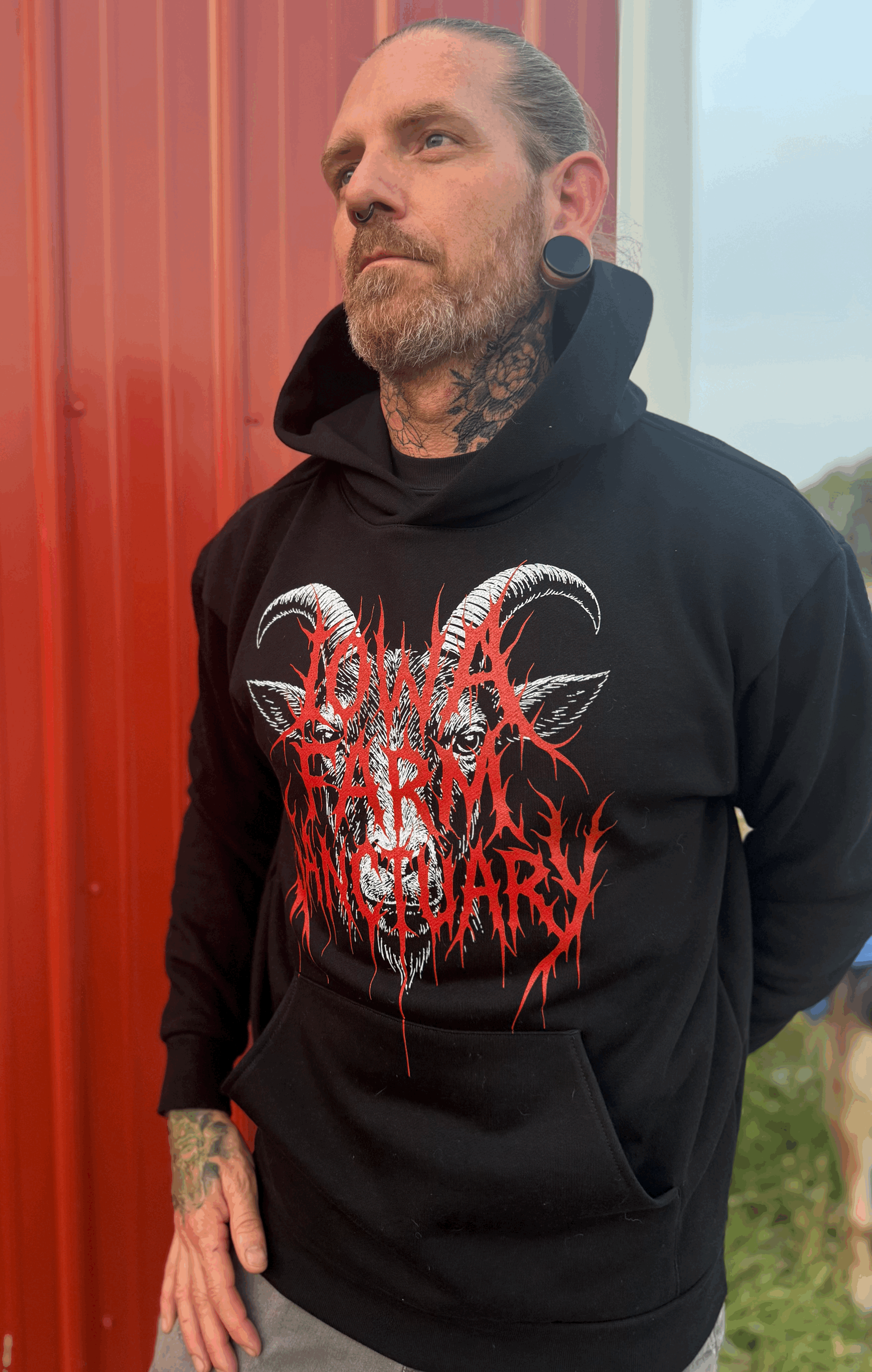 Iowa Farm Sanctuary Death Metal Hoodie
