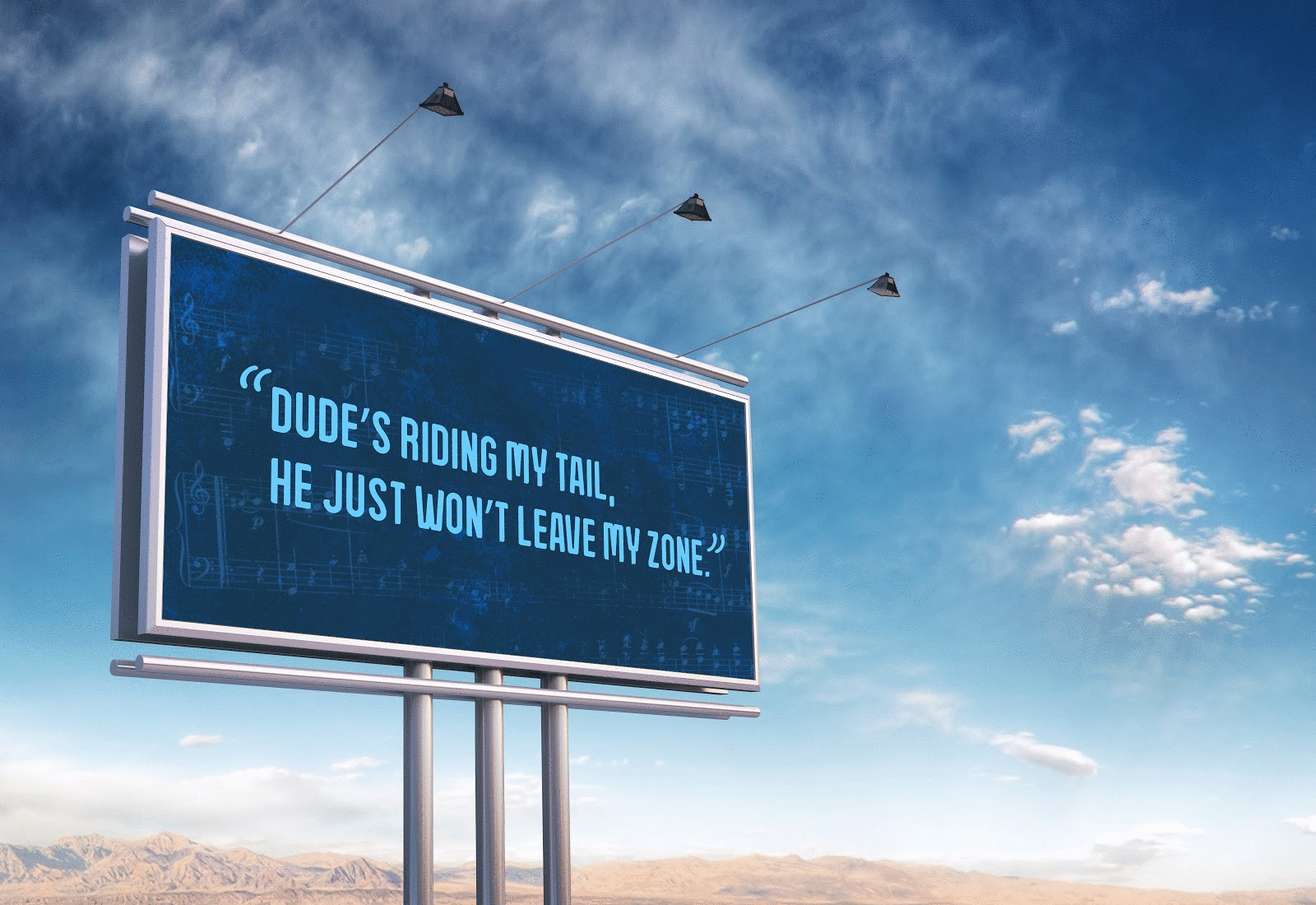 A digital billboard that harps on what we think in the midst of road rage.