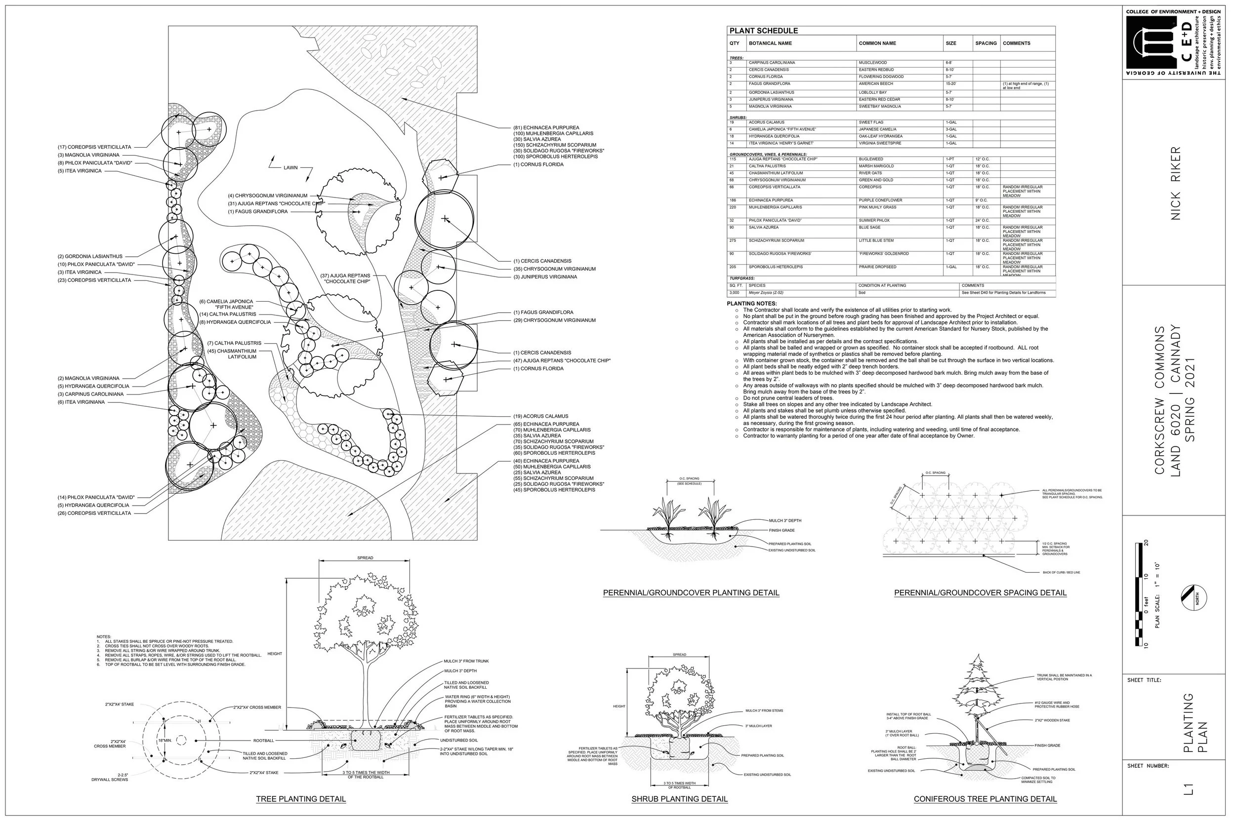 Planting Plan and Details