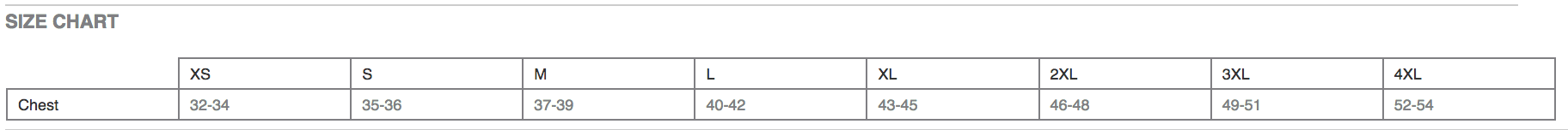 ADULT SIZING