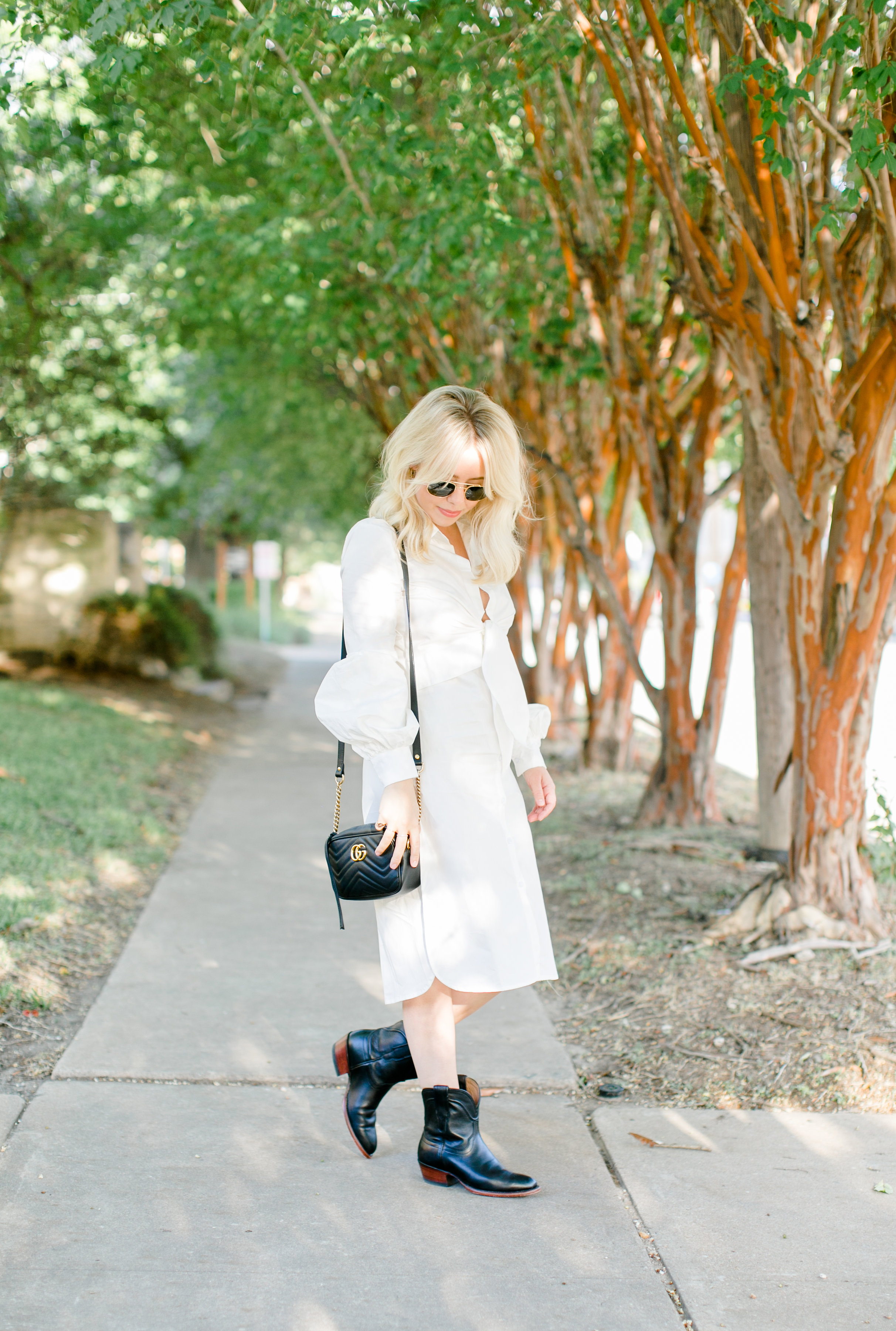 White Boots Are the Secret to Transitional Dressing - theFashionSpot