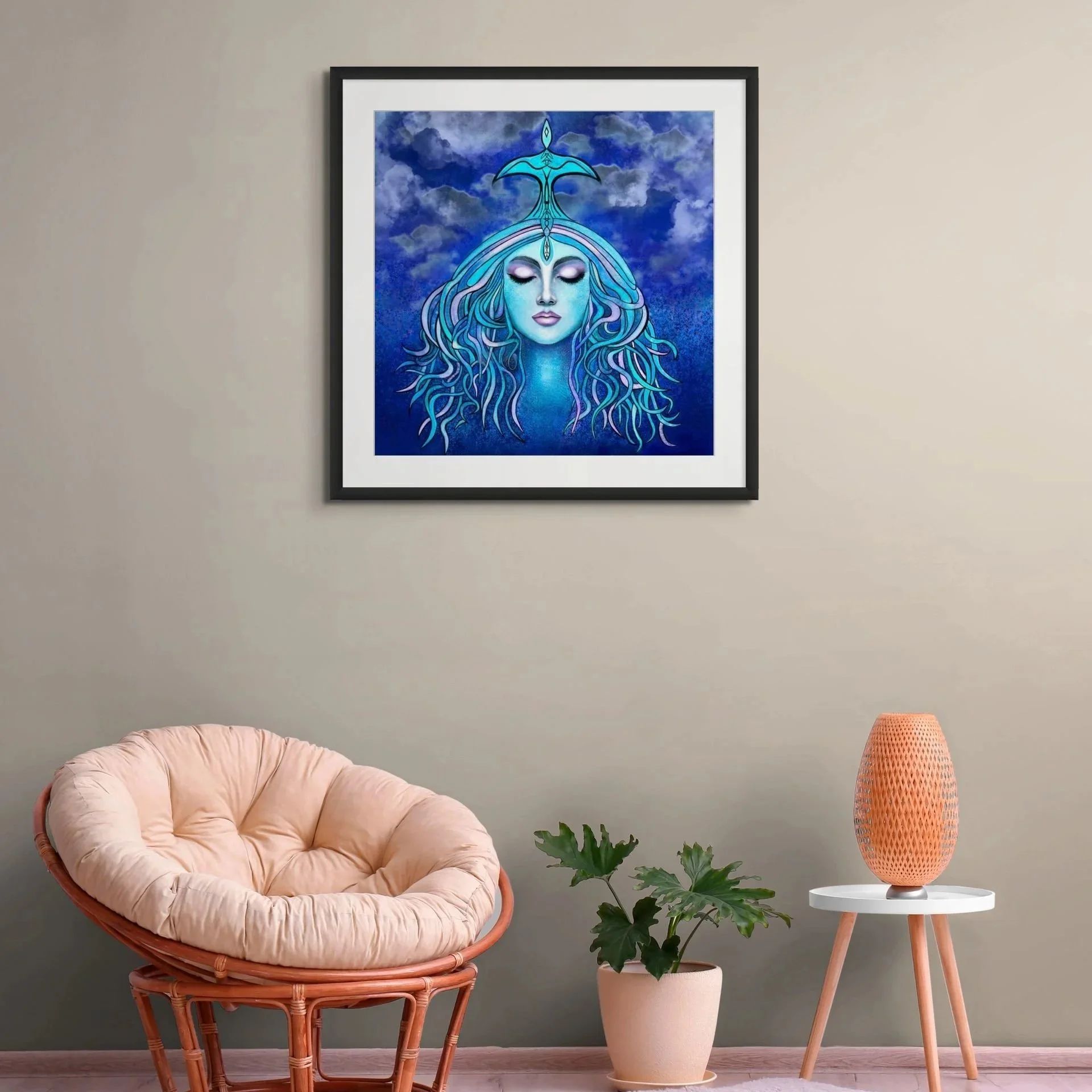listen-to-the-call-woman-abstract-wall-art-boho-home-decor.jpg
