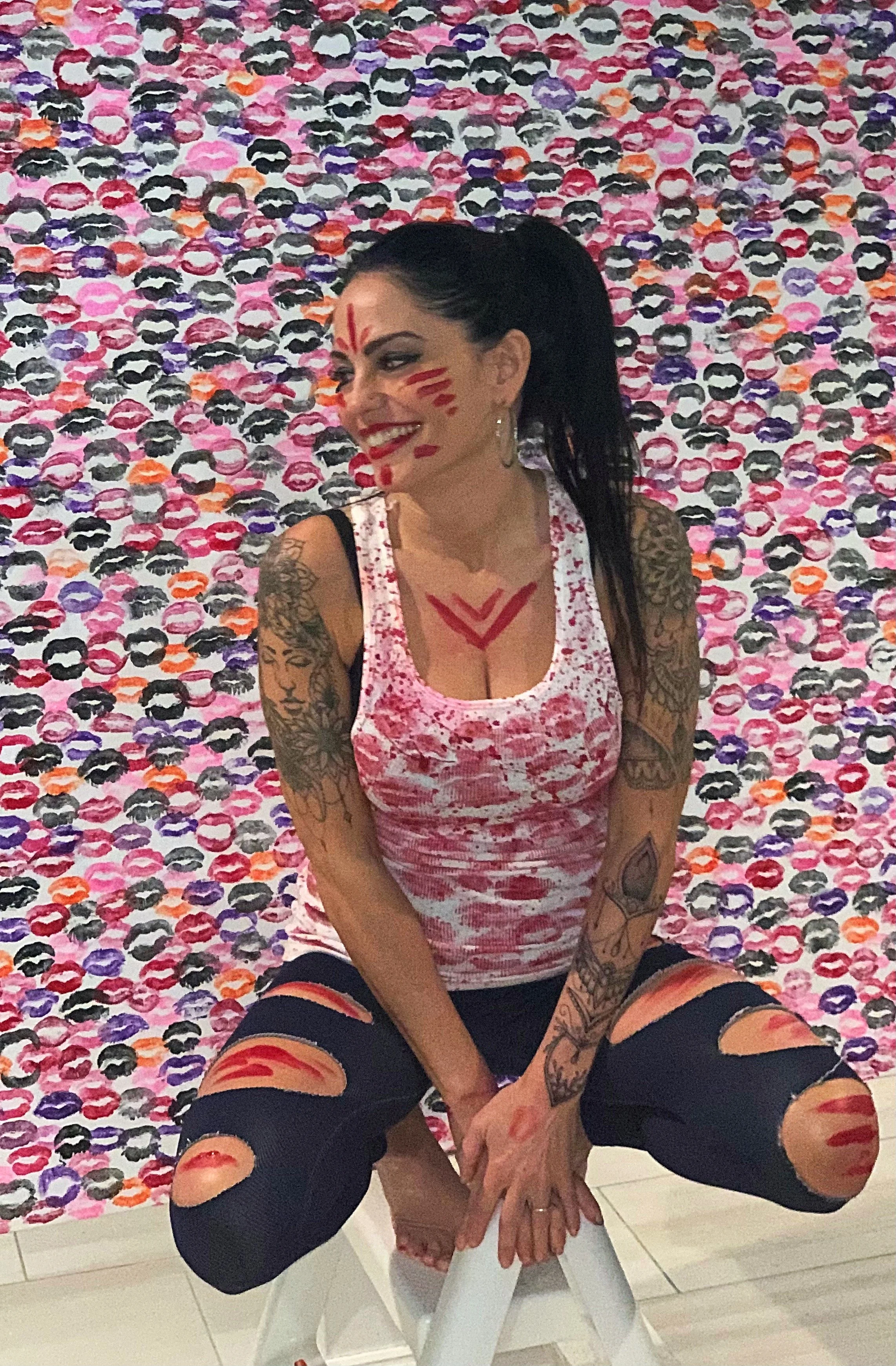 Nadeane Friend Abstract Artist Kisses.JPG