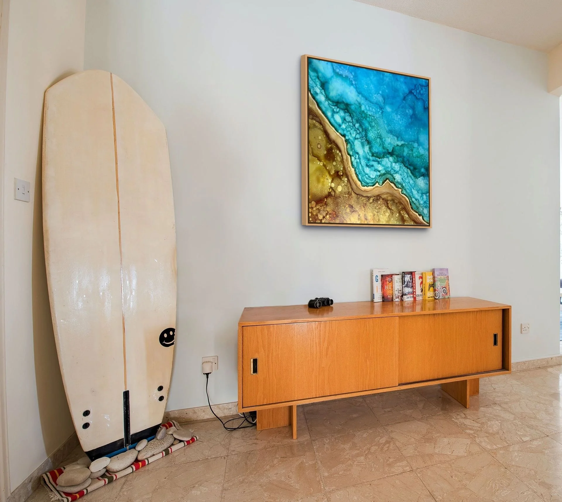 Salty Dream coastal abstract painting beach home