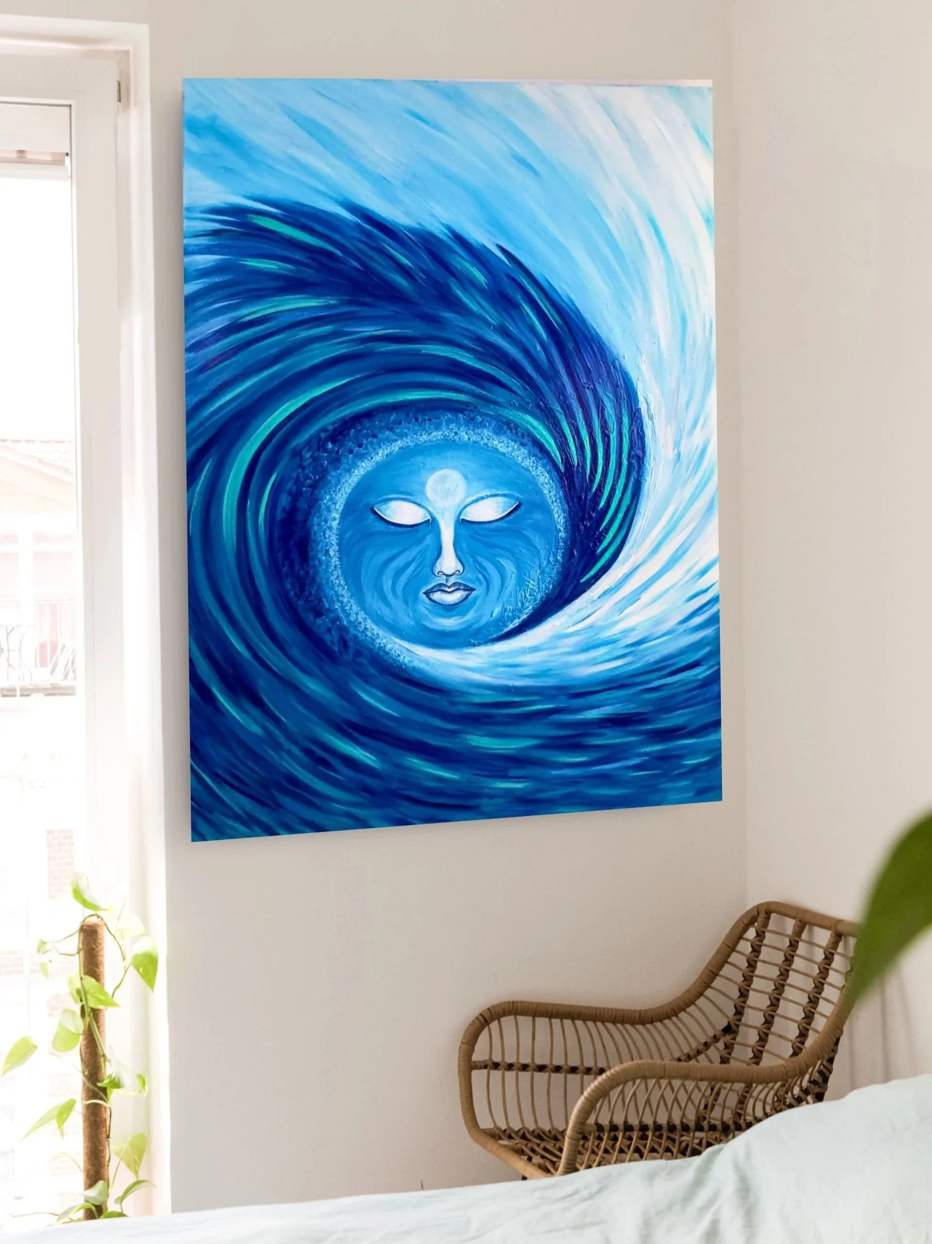 coastal wave painting for beach home art