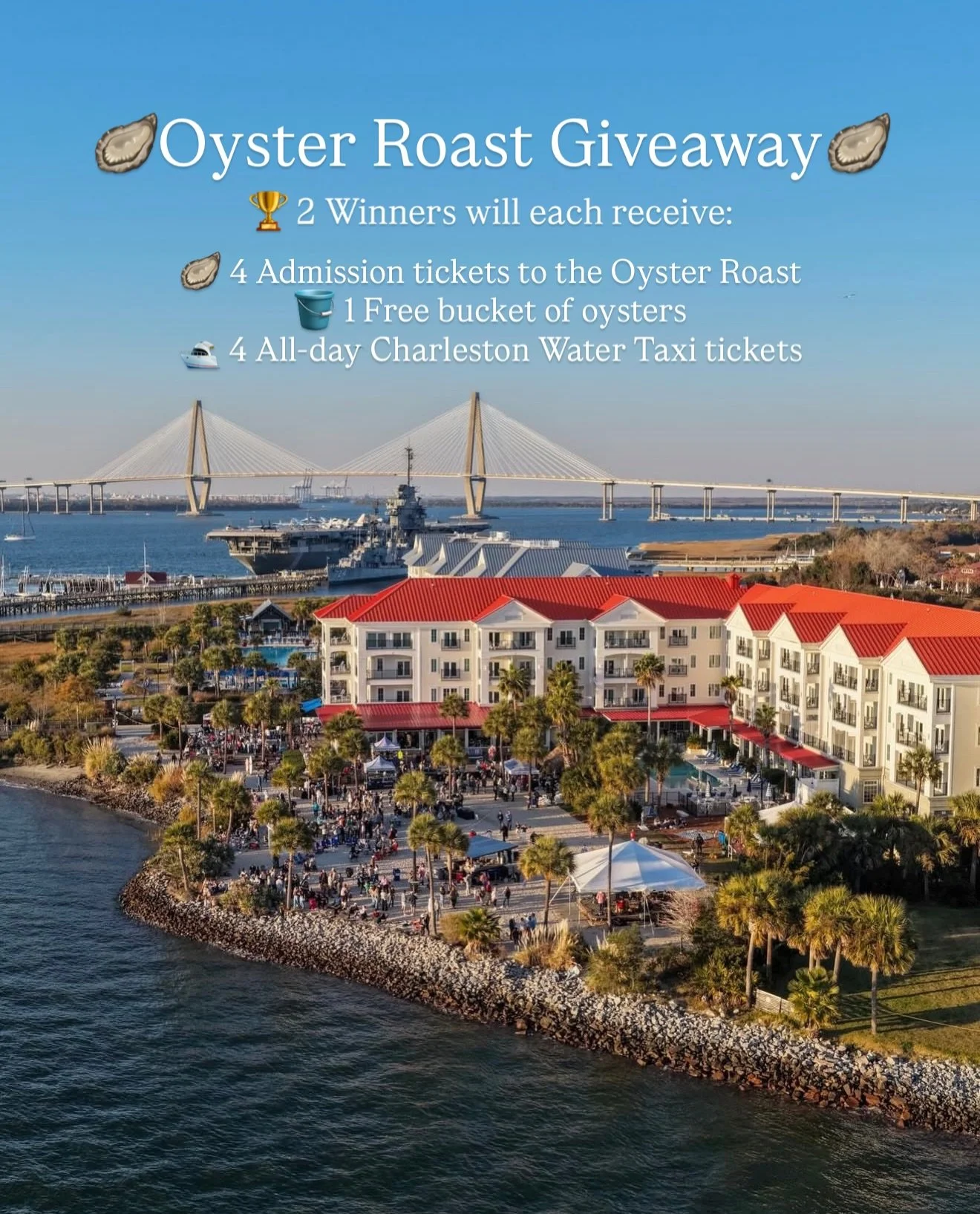 Oyster Roast Giveaway ⬇️🦪🎉

Oysters on the Point is back for its final two oyster roasts (Feb 21 and March 7), and we&rsquo;re celebrating with a giveaway worth rounding up your whole crew! 🦪🌊 

There&rsquo;s nothing more Charleston than freshly 