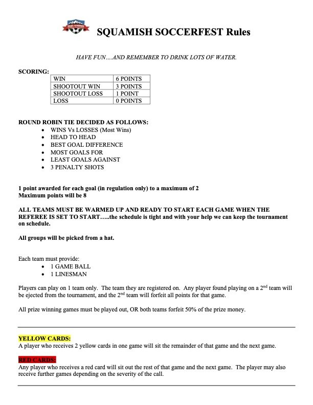 Fillable Online FVSL Rules & Regulations - Fraser Valley Soccer League Fax  Email Print - pdfFiller