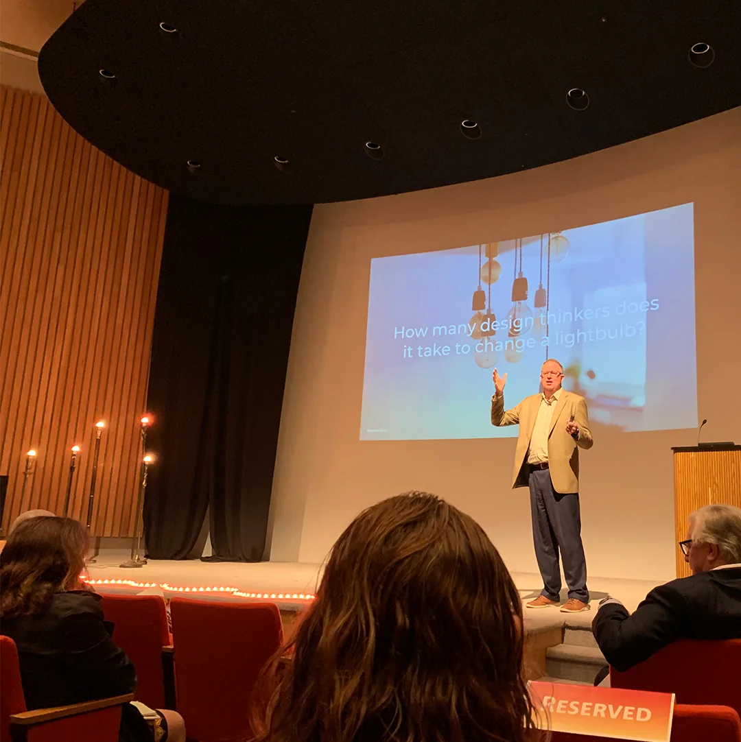 Tom Merril giving us insight on design thinking.