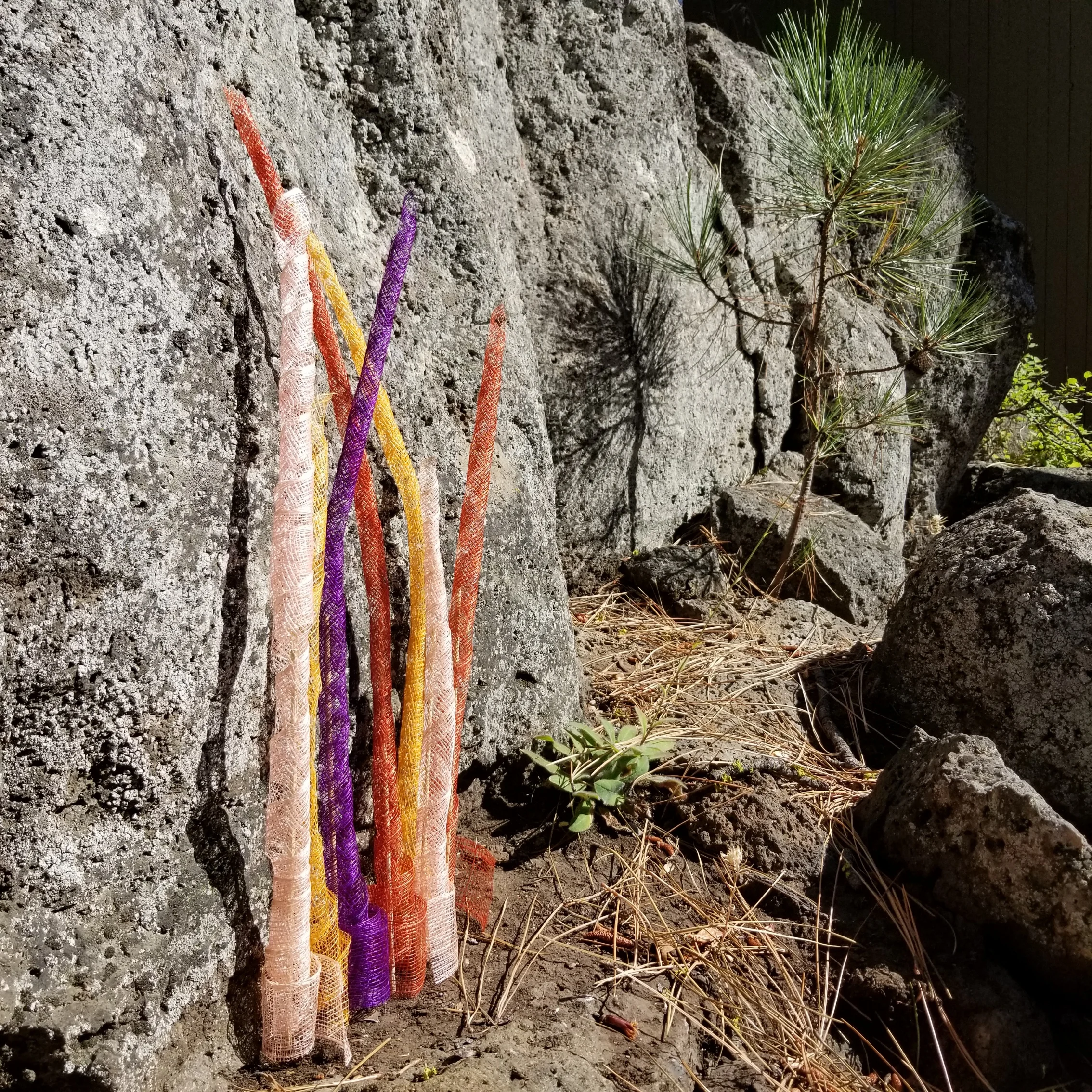 Abaca swirls installed on Black Butte Ranch in Oregon, August 2018.