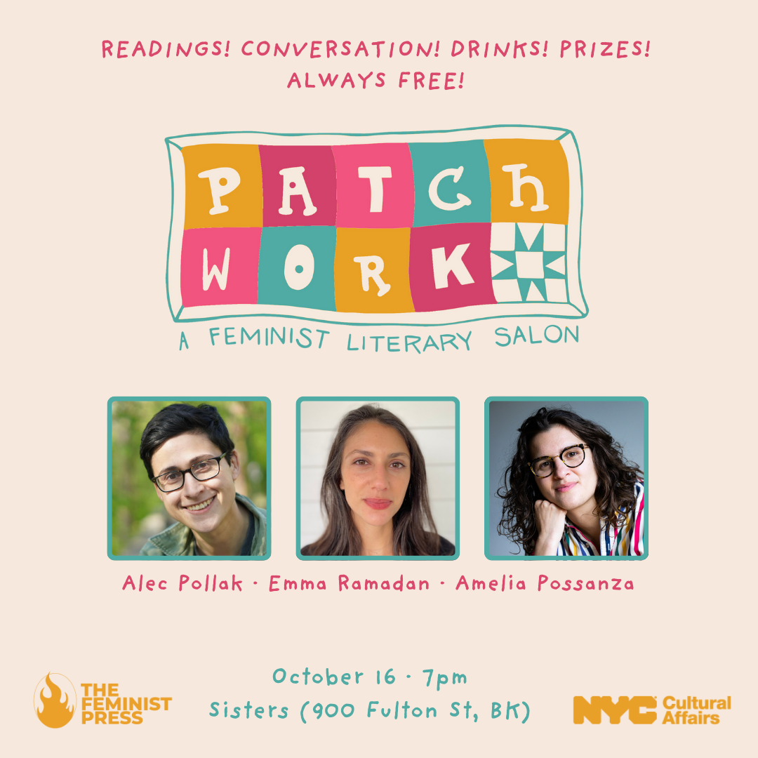 Patchwork Literary Salon: Alec Pollak, Emma Ramadan, Amelia Possanza