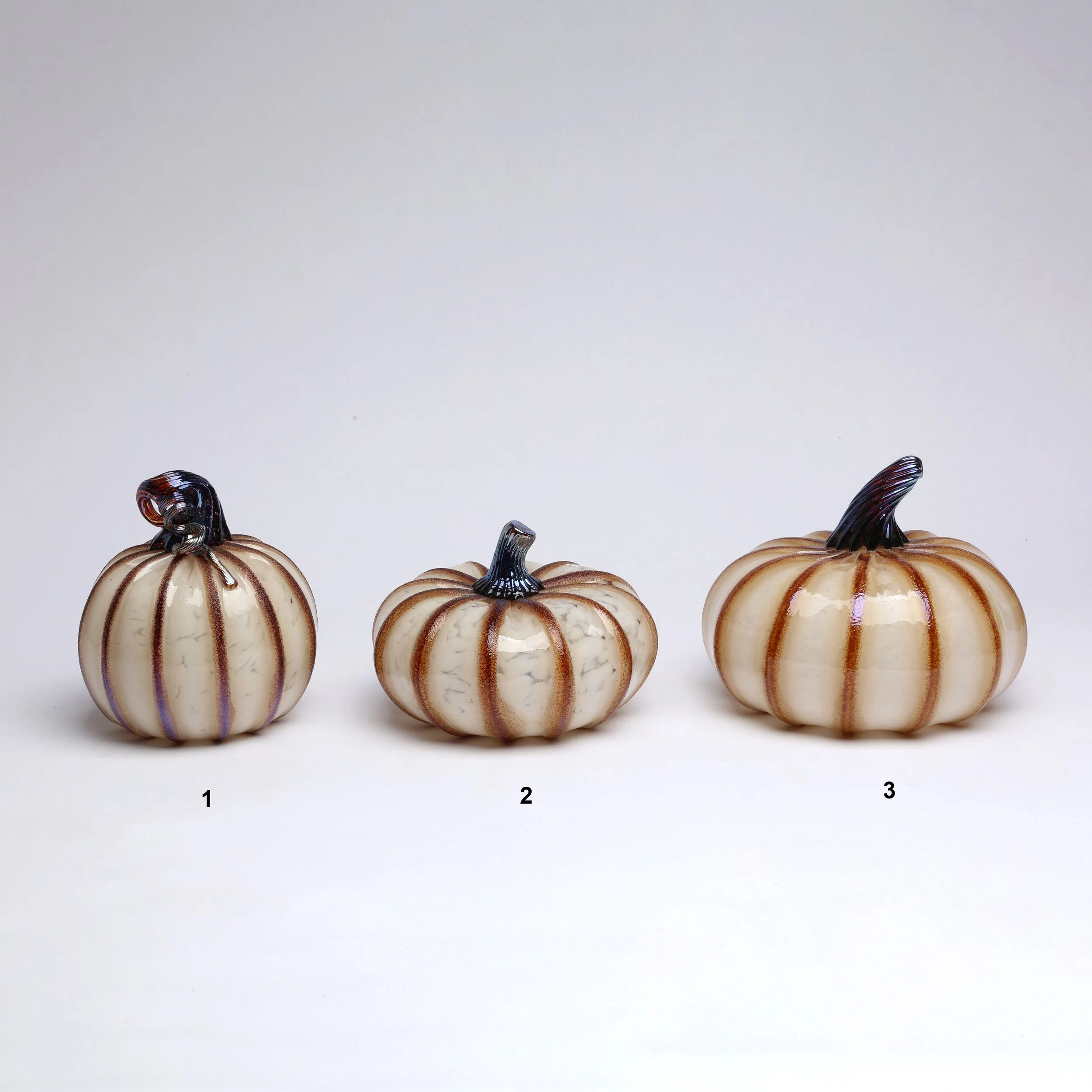 Medium Brown Striped Pumpkins