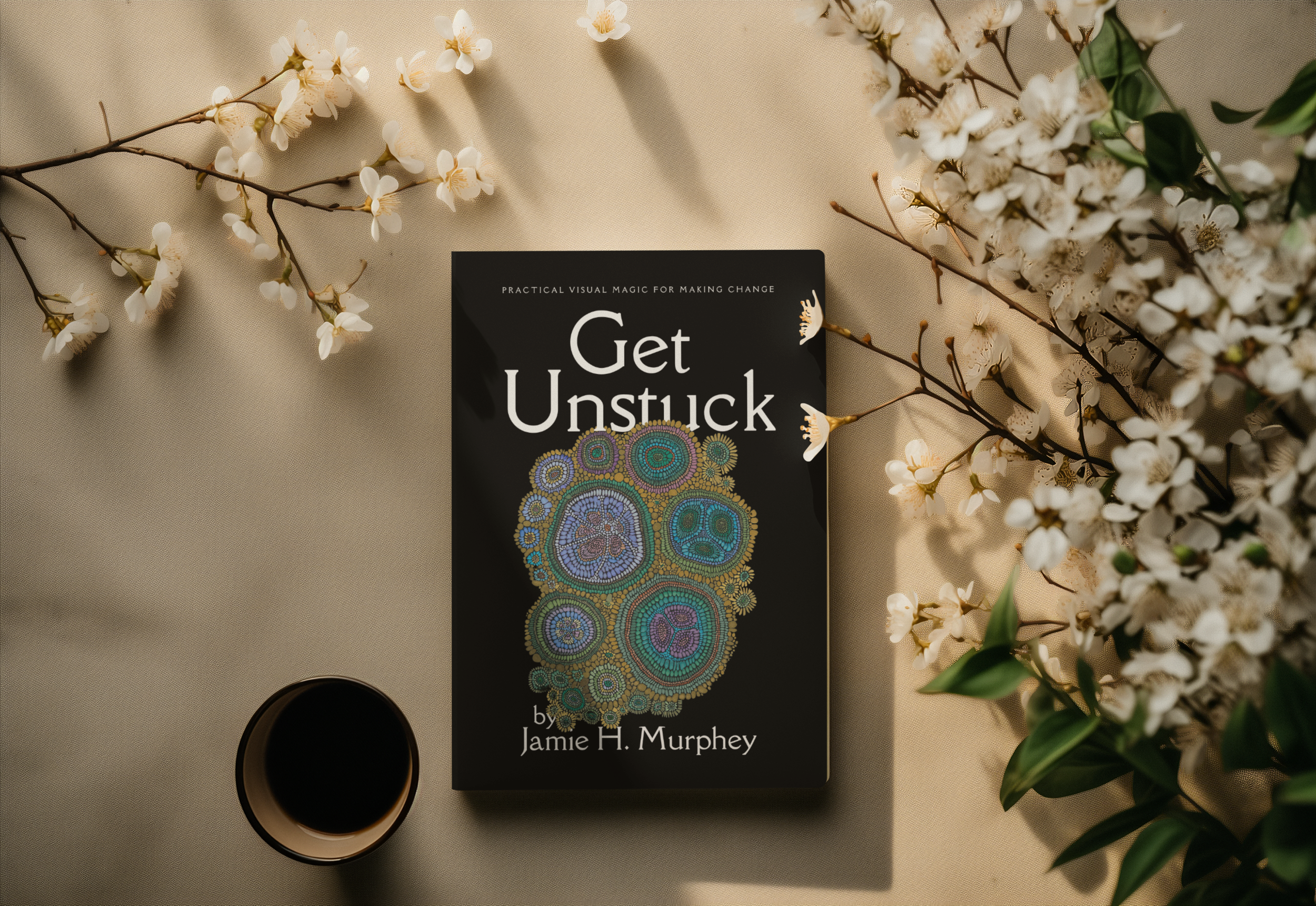 book-mockup-featuring-an-ai-created-setting-and-white-flowers-m38100.png
