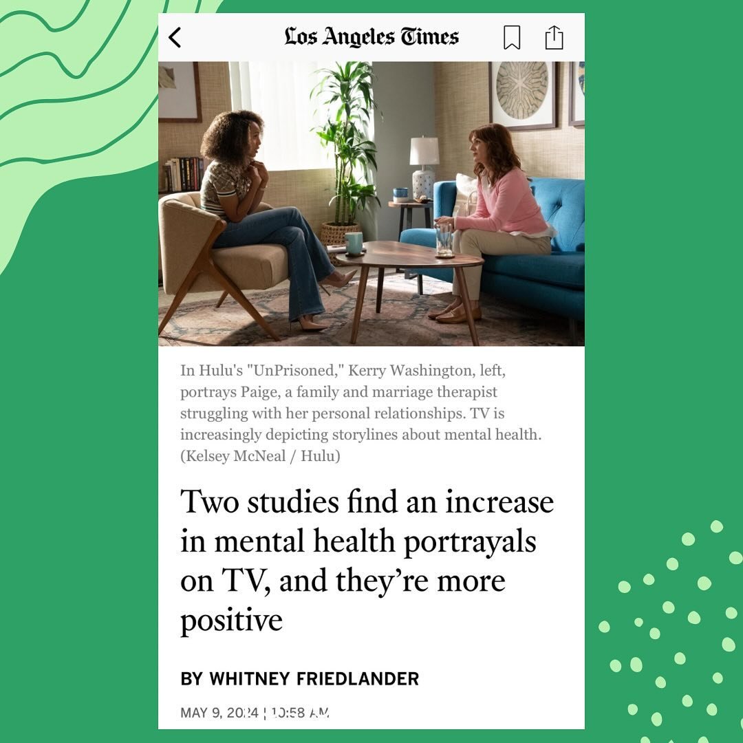 More exciting news! Find a sneak peek of our mental health research in collaboration with #MTVEntertainmentStudios in today&rsquo;s #LATimes. 

👀 keep your eyes open for the full report, coming later this month. 

🔗 link in bio 

##HollywoodandMind