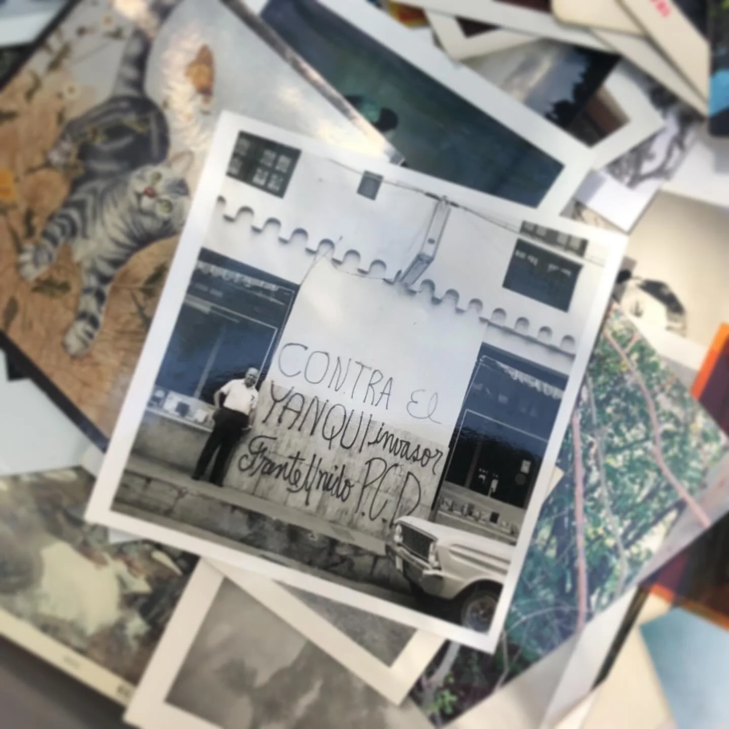 CONTRA EL YANQUI INVASION. 

Found at Melrose Trading Post, 2019. Given the widespread nature of US intervention in Latin America, I never successfully identified the location in this photo. 

US interventions in LATAM, both direct and indirect, incl