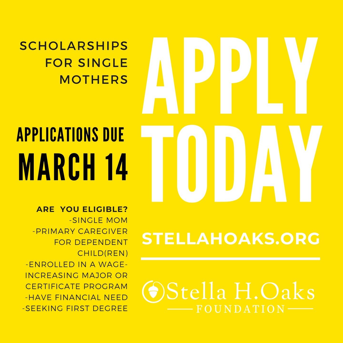 Calling all single moms!
Just over two weeks left to apply for a scholarship for summer semester!

#scholarships 
#singlemomlife 
#singlemommy 
#scholarshipsforwomen