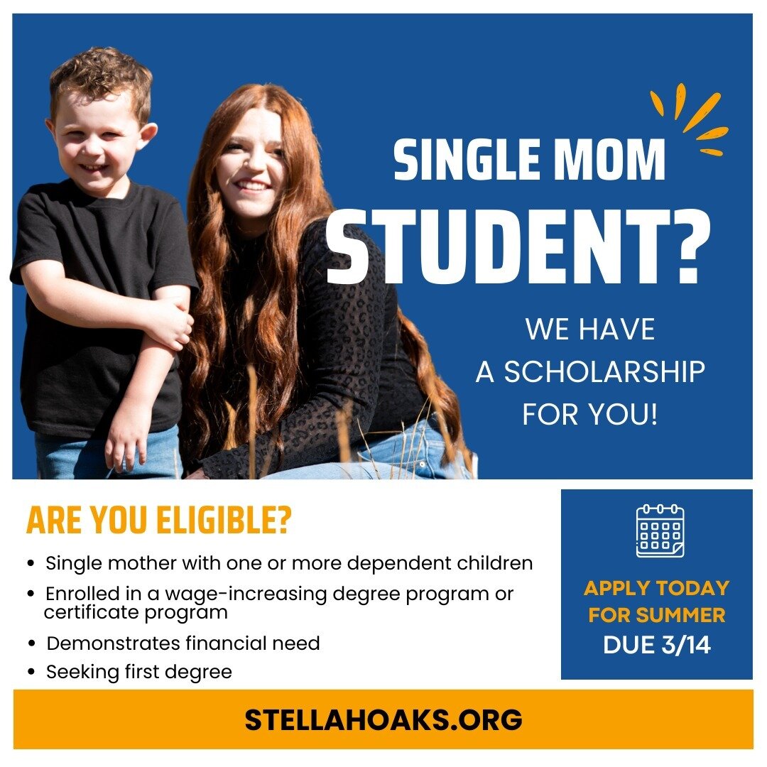 Calling all single mothers! Apply for a scholarship today!

#singlemomstrong
#scholarships
#scholarshipsforwomen