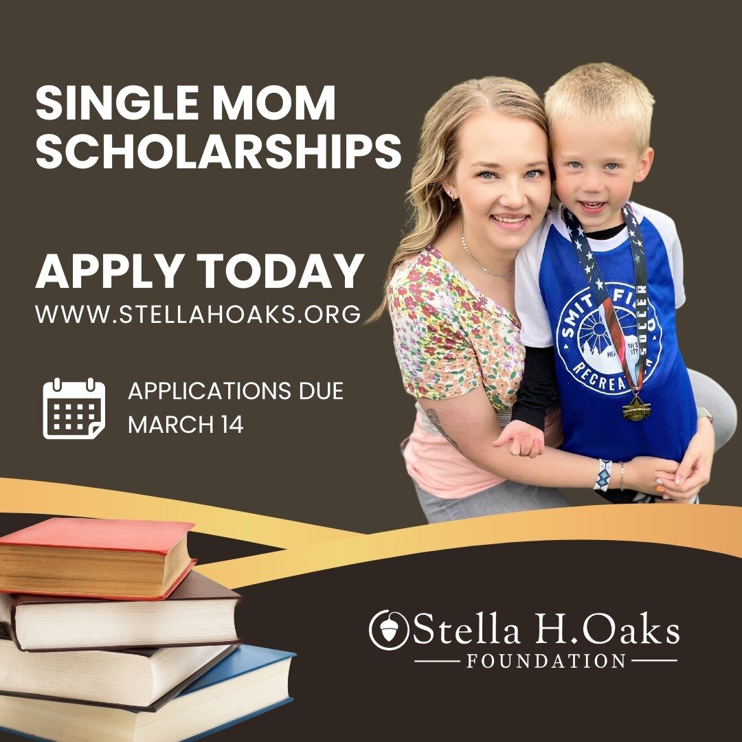 One more week to get that single mother scholarship application submitted!

Summer applications are due March 14th by midnight. Spread the word!

stellahoaks.org
#scholarships 
#singlemomlife 
#singlemommy