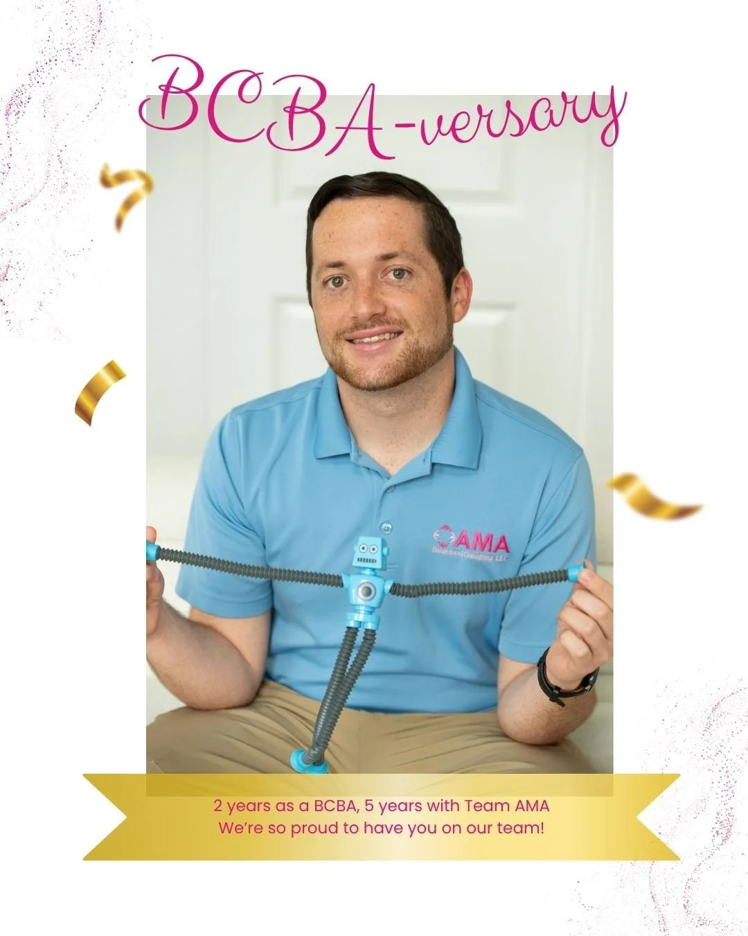 🌟 Today we’re celebrating a huge milestone for Mr. Trevor!
Two years as a Board Certified Behavior Analyst and almost six incredible years as part of our AMA team! 💕
From RBT to BCBA, I’ve watched Trevor grow, lead, and pour heart int
