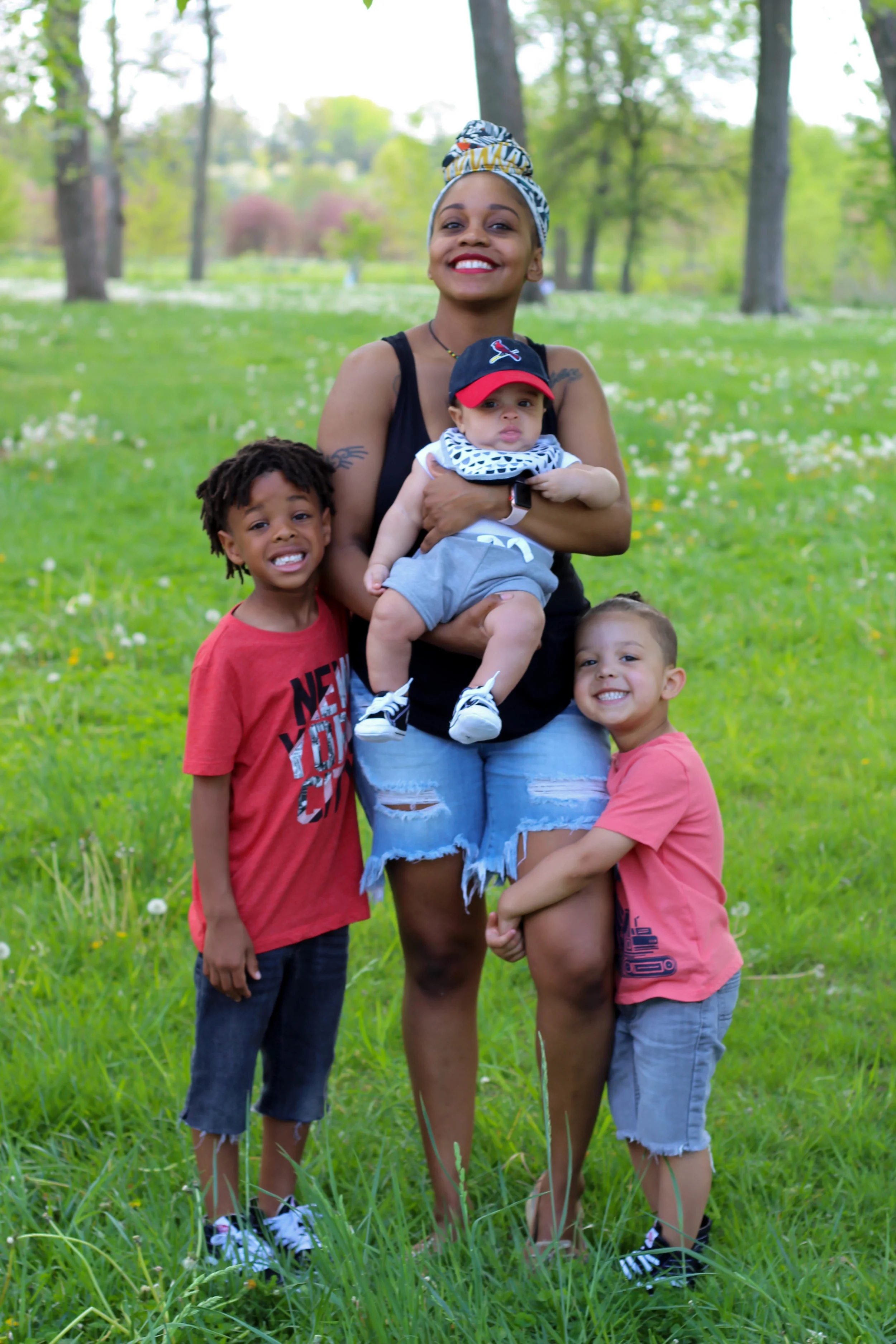 Yanna with her sons.