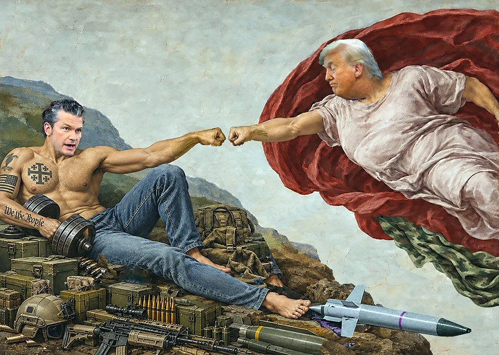 MACHO, MACHO MEN
Woke Up!

&ldquo;No fatties, no trannies, no beardos, no weirdoes, no wimps, no radicals &mdash; just warriors.&rdquo; Pete Hegseth

Epic Fury: Shooting From the Lip. 
Incompetent, insecure, inept and out of control. 

Trump&rsquo;s 