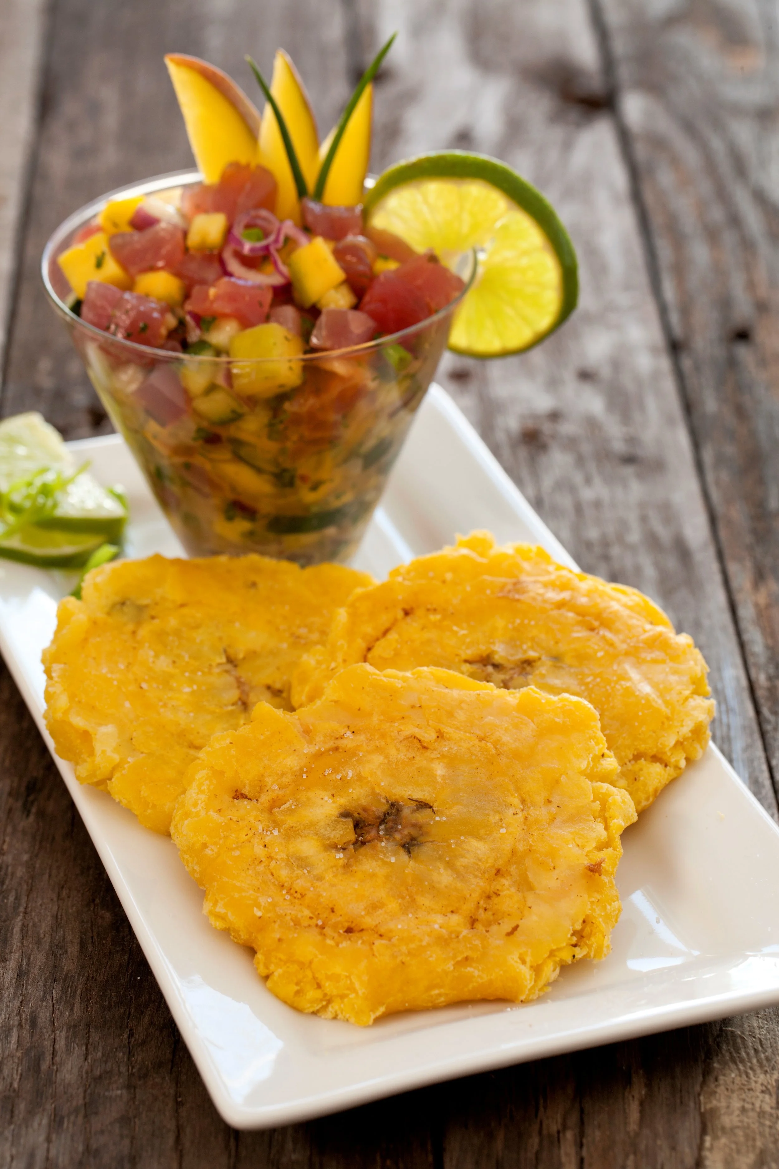 Photo courtesy of MIC Food ®. Recipes created by Kenneth J. Gilbert exclusively for MIC Food® (Use of TIO JORGE® Tostones)