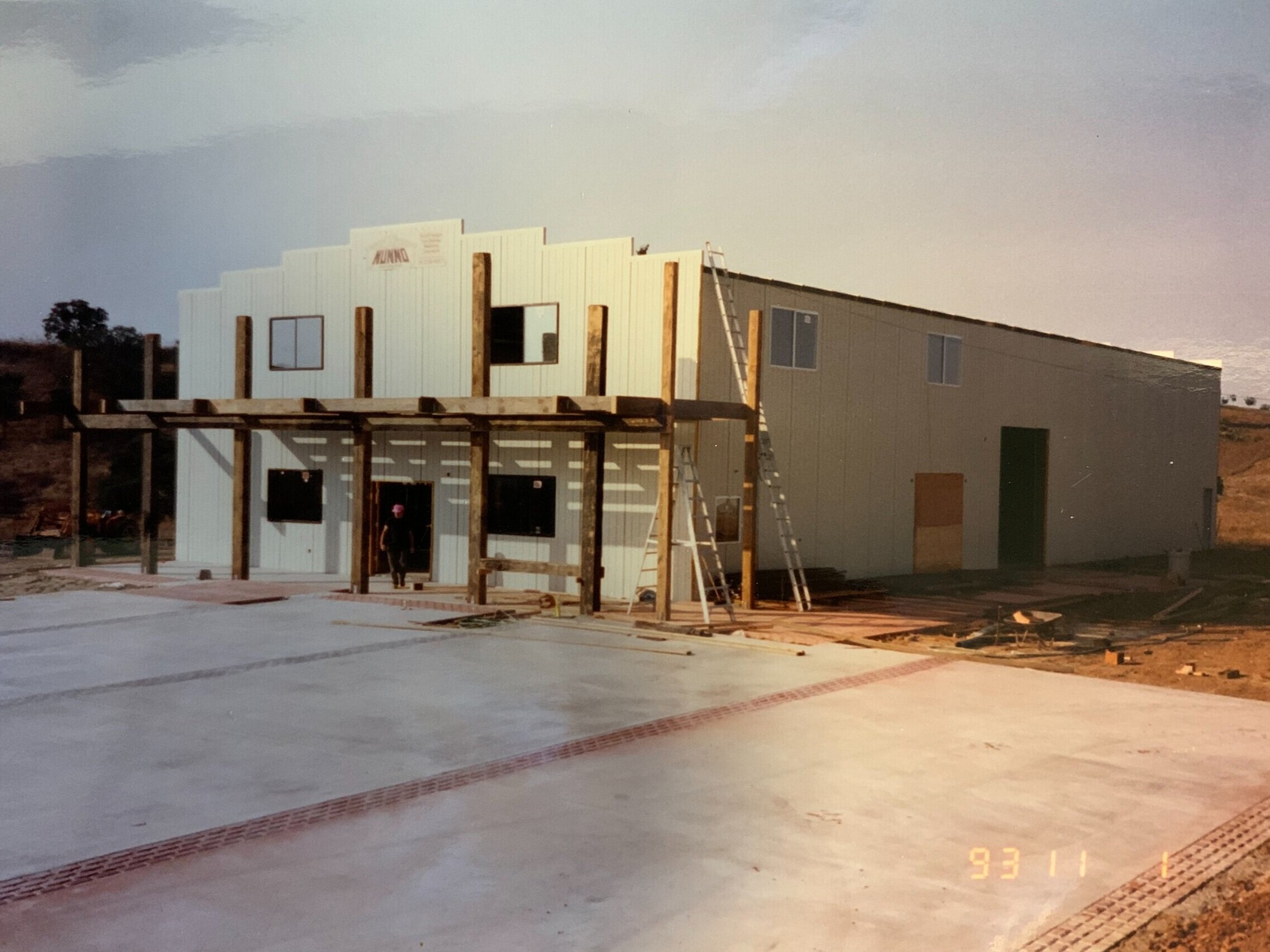 building the front facade of tobin james cellars