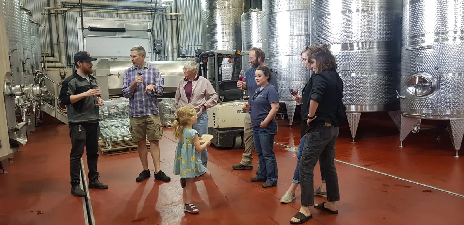 The MAV crew and family having a sip with Michael at King Family Vineyards. Amelia has a wonderful palate, but she’s only allowed to sniff for the next several years :).