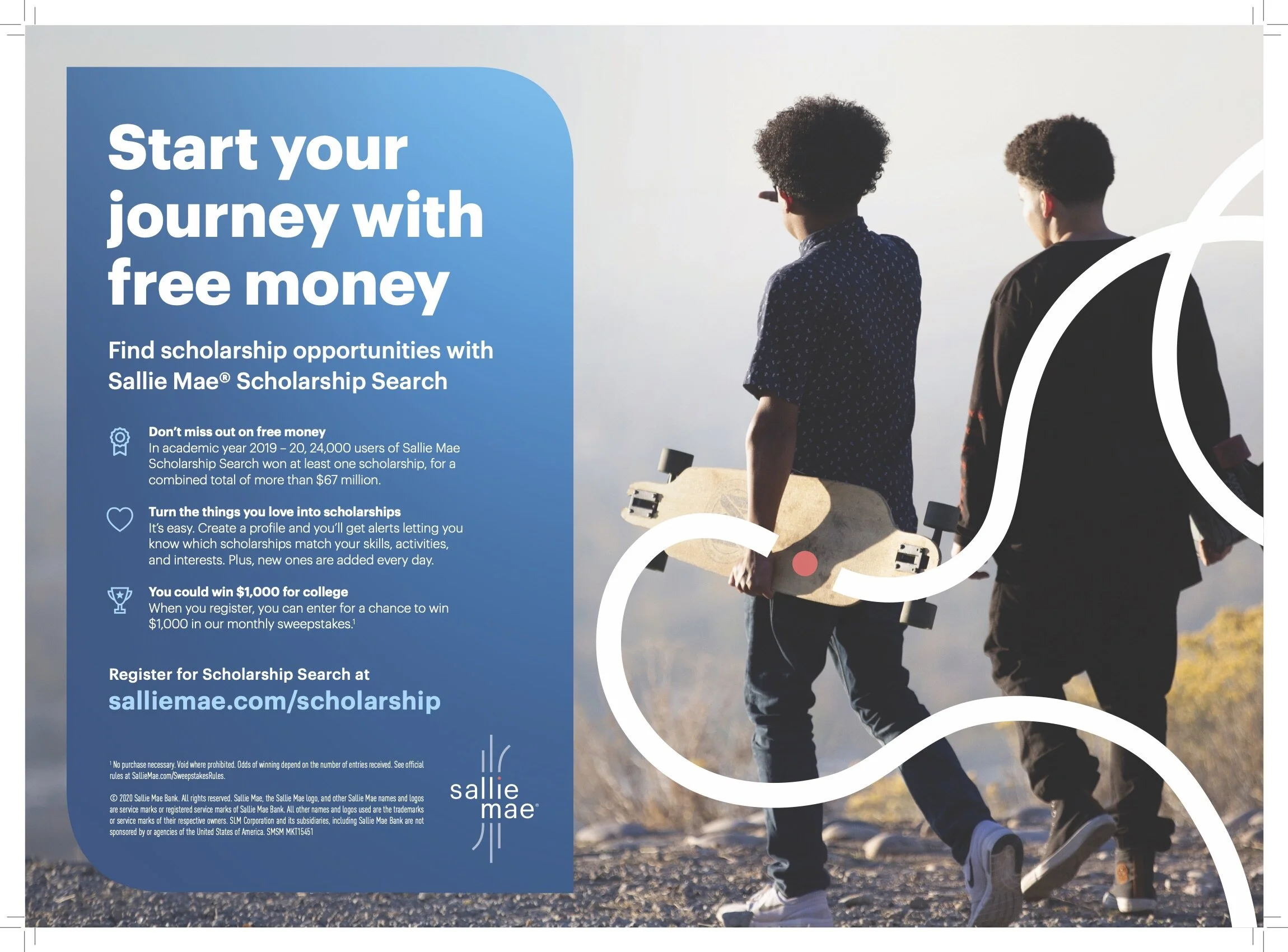 Scholarship Search ad (full spread)