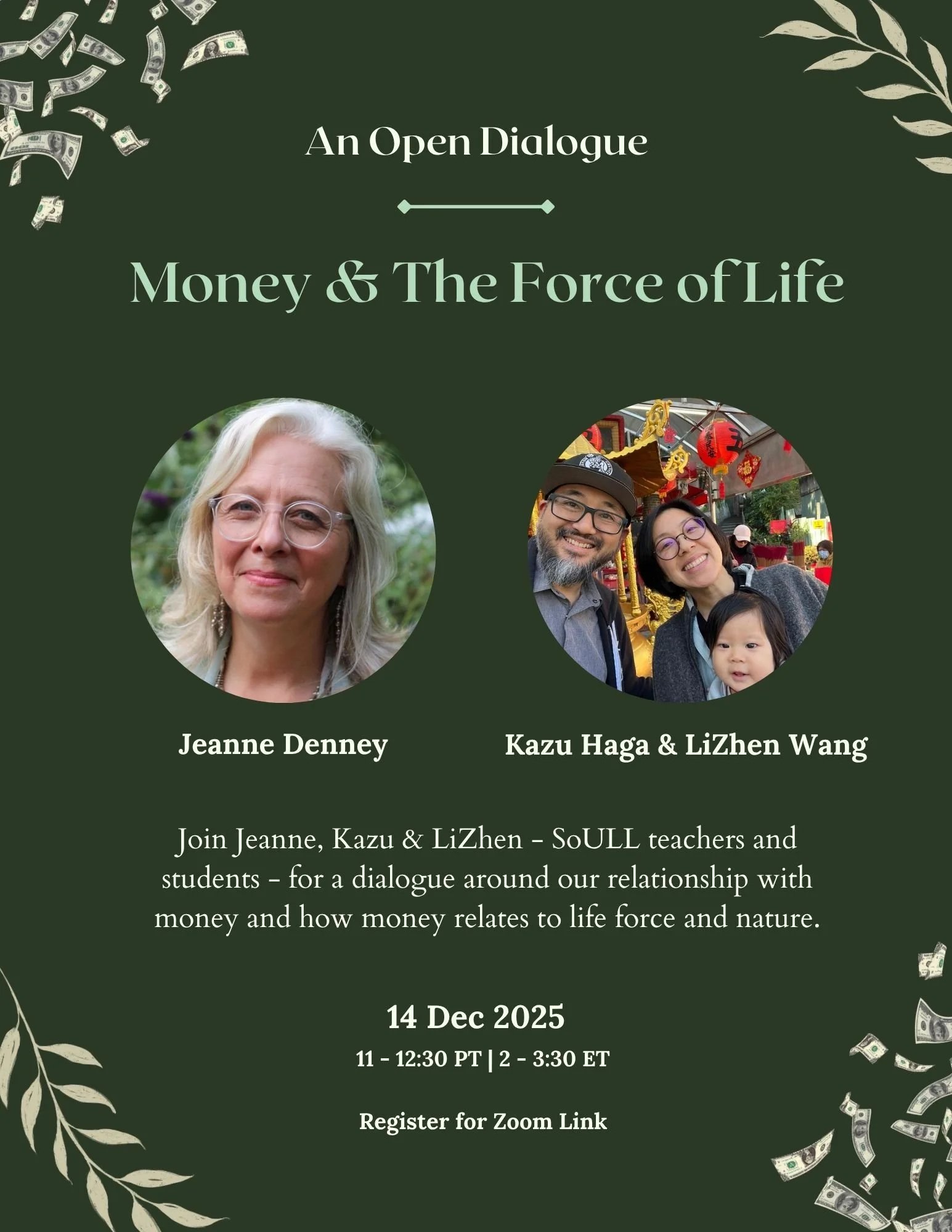 Special Online Workshop:   Money and the Force of Life 