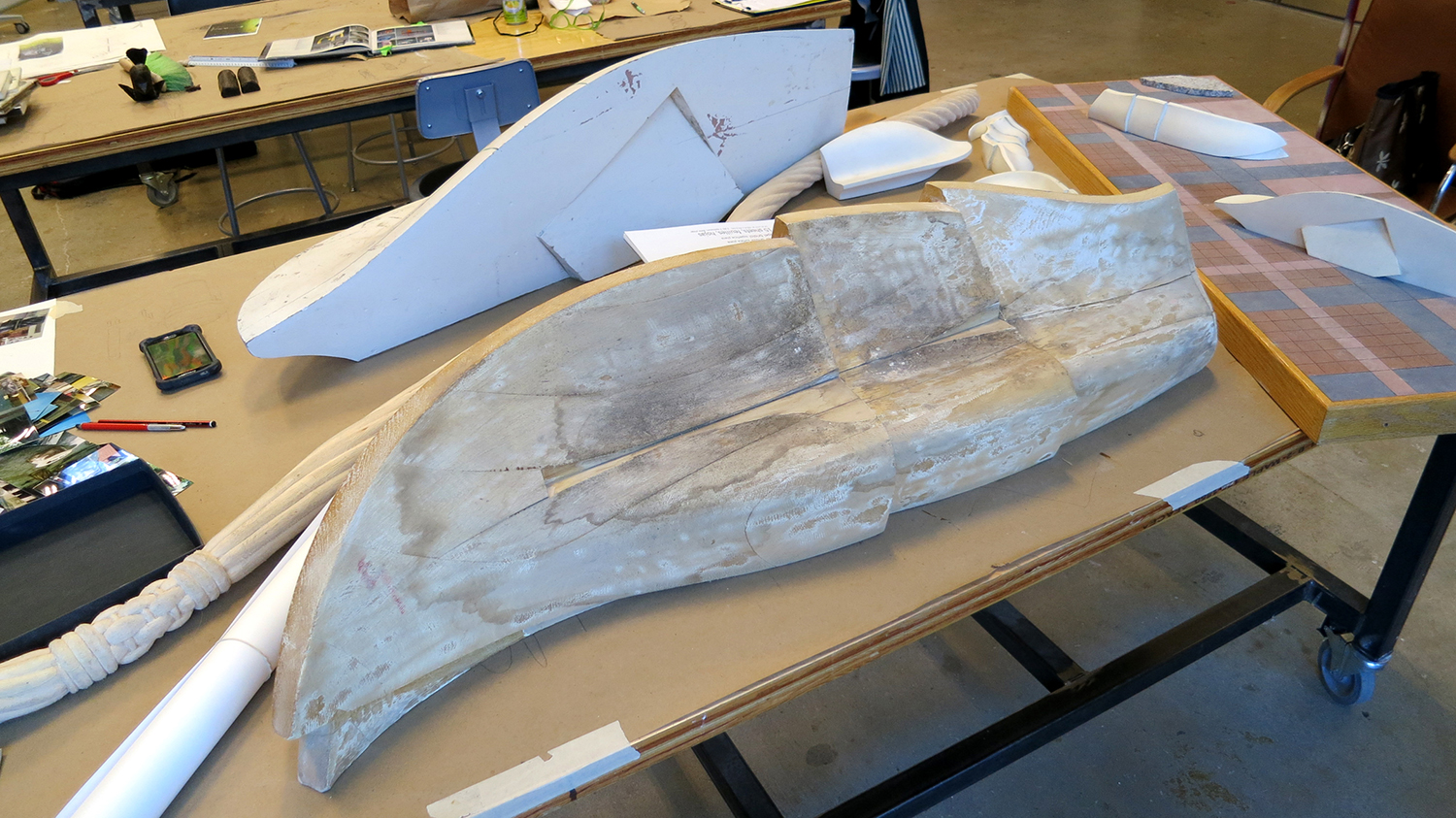 One-third scale models for Stone Boats, 1991