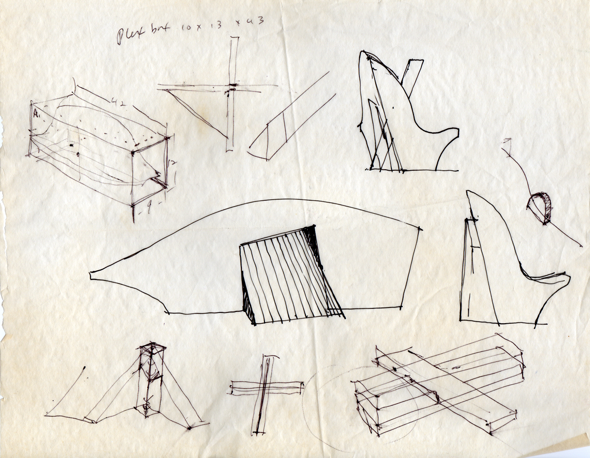 Earliest sketches by Stan Sears for Stone Boats