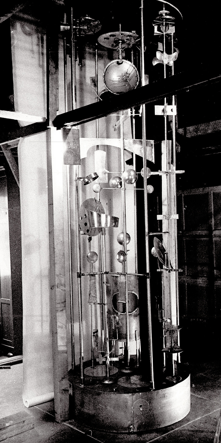 Sculpture Clock in the studio
