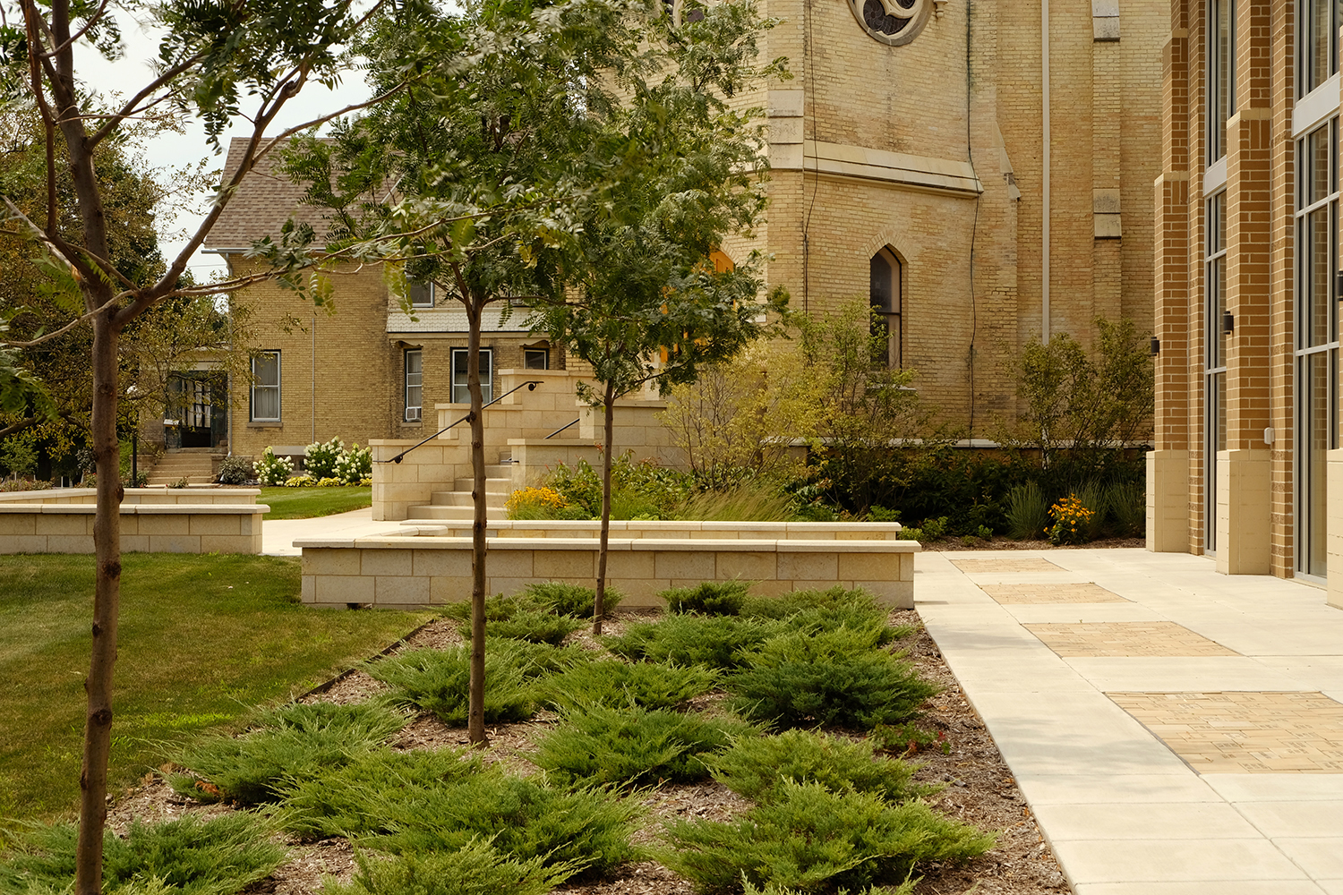  Monroe (WI) Arts Center landscape August 2018, one-year after installation 