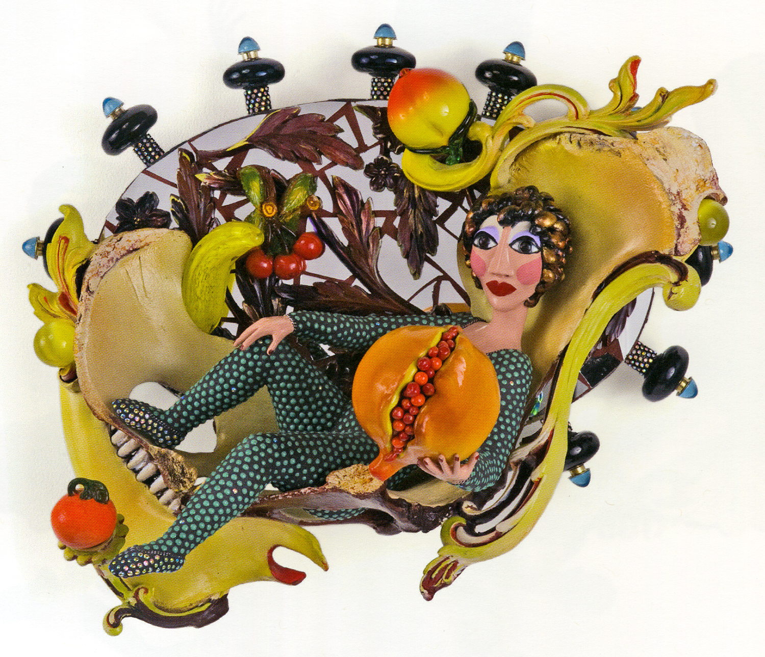 That Peach is Pretty Nice, Too, 2008. A transitional work with all of Onofrio’s signature elements but introducing bones that hold their own in this tableau.
