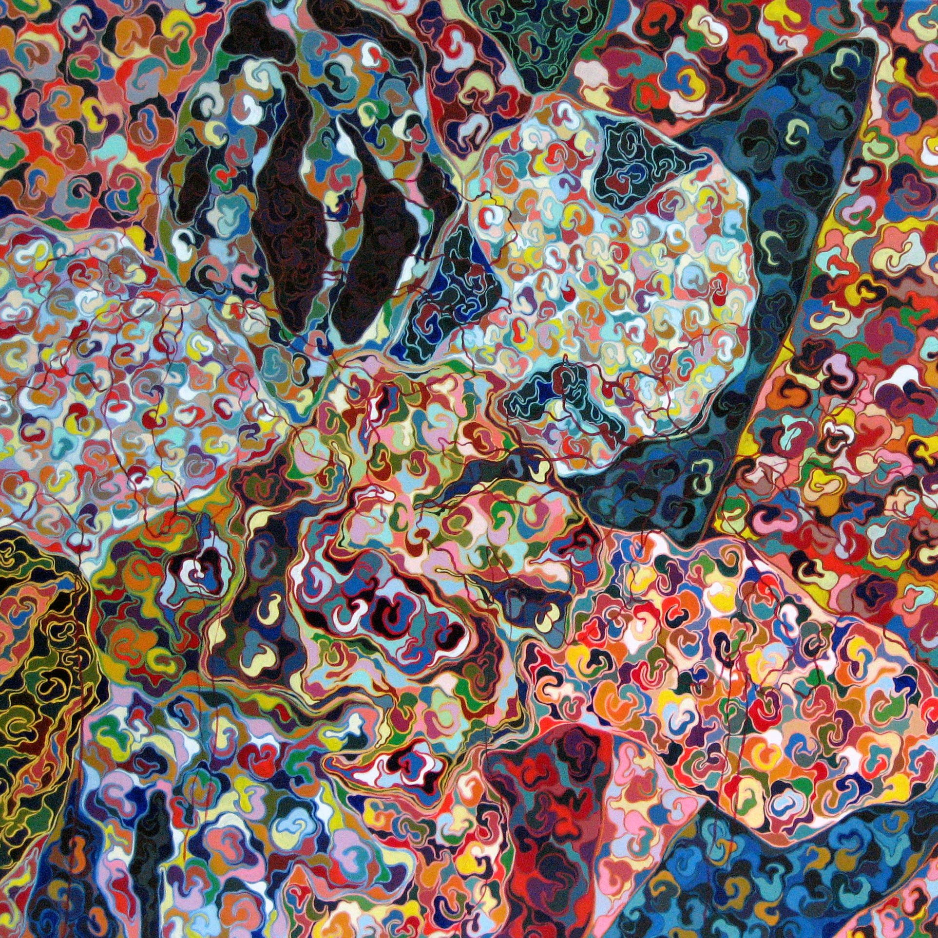 14 - 'Volcano' Acrylic on canvas, 105cm x 105cm, 2007.jpg