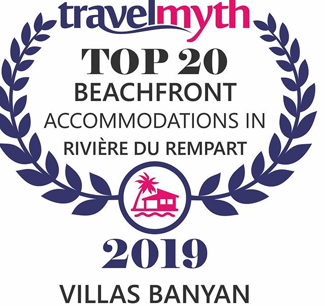 @travelmyth has ranked Villas Banyan in the top 20 beachfront accommodations in Rivi&egrave;re du Rempart 🏆 👏🏼