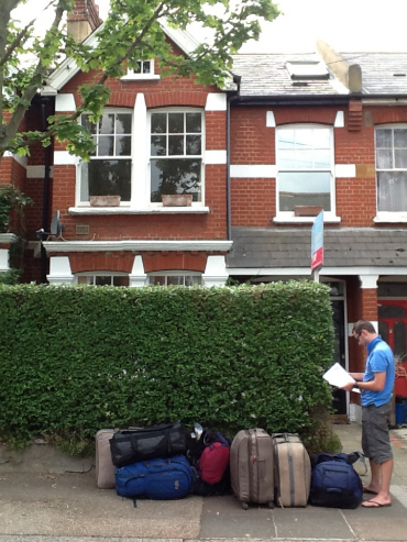 Arriving back in London from Delhi with 112kg of luggage