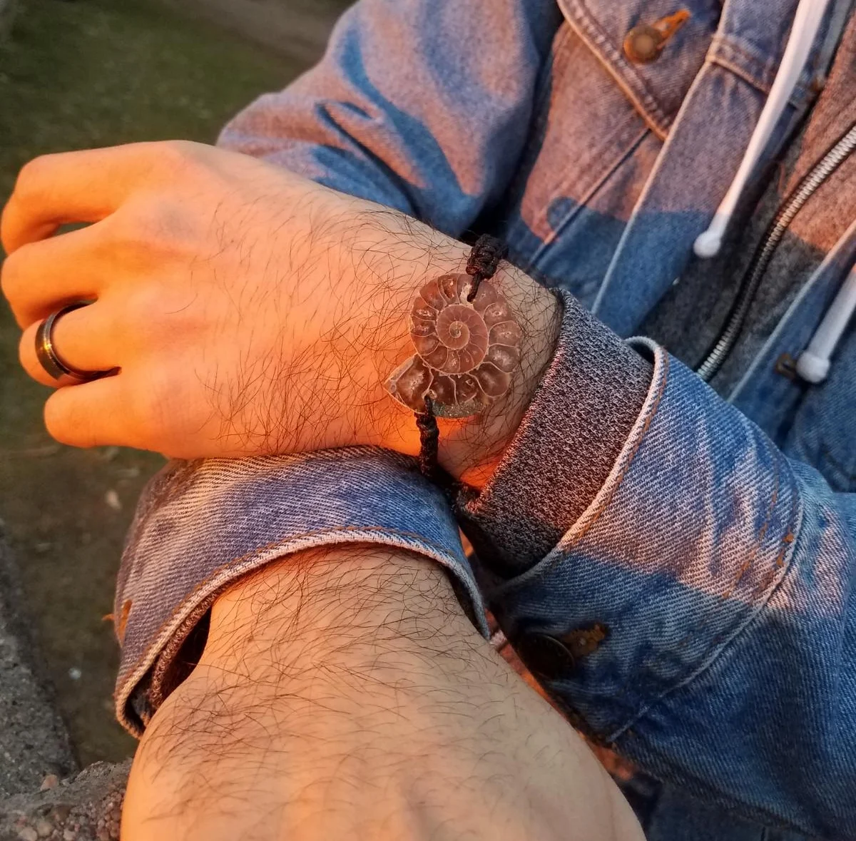 Ammonite Hand Woven Bracelet