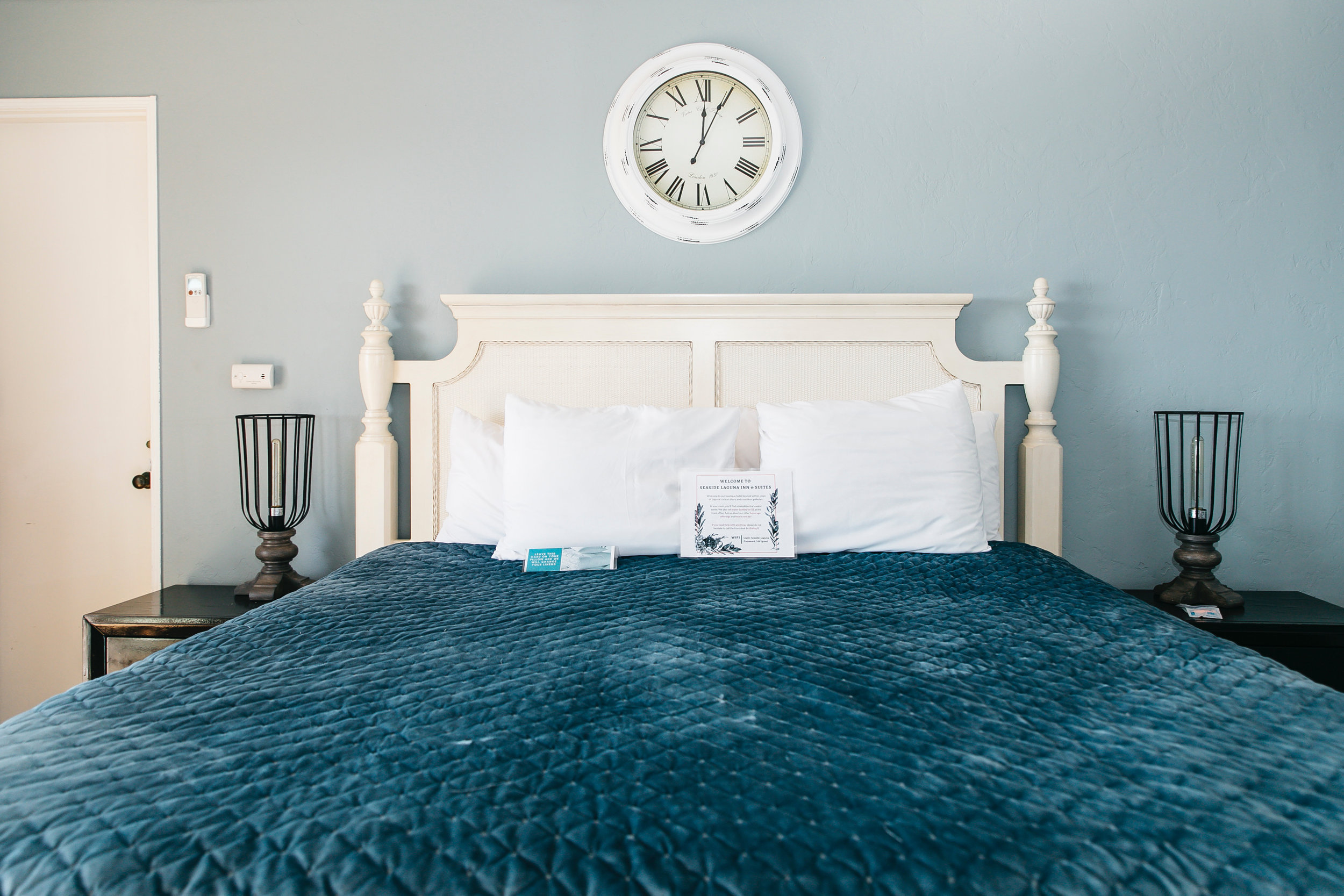 white clock on wall