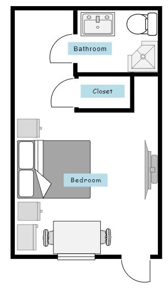 example room layouts include bedroom, closet, and bathroom 2 of 10