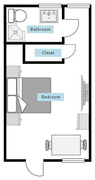 example room layouts include bedroom, closet, and bathroom 3 of 10