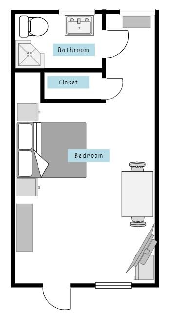 example room layouts include bedroom, closet, and bathroom 4 of 10