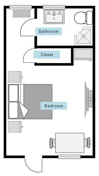 example room layouts include bedroom, closet, and bathroom 5 of 10